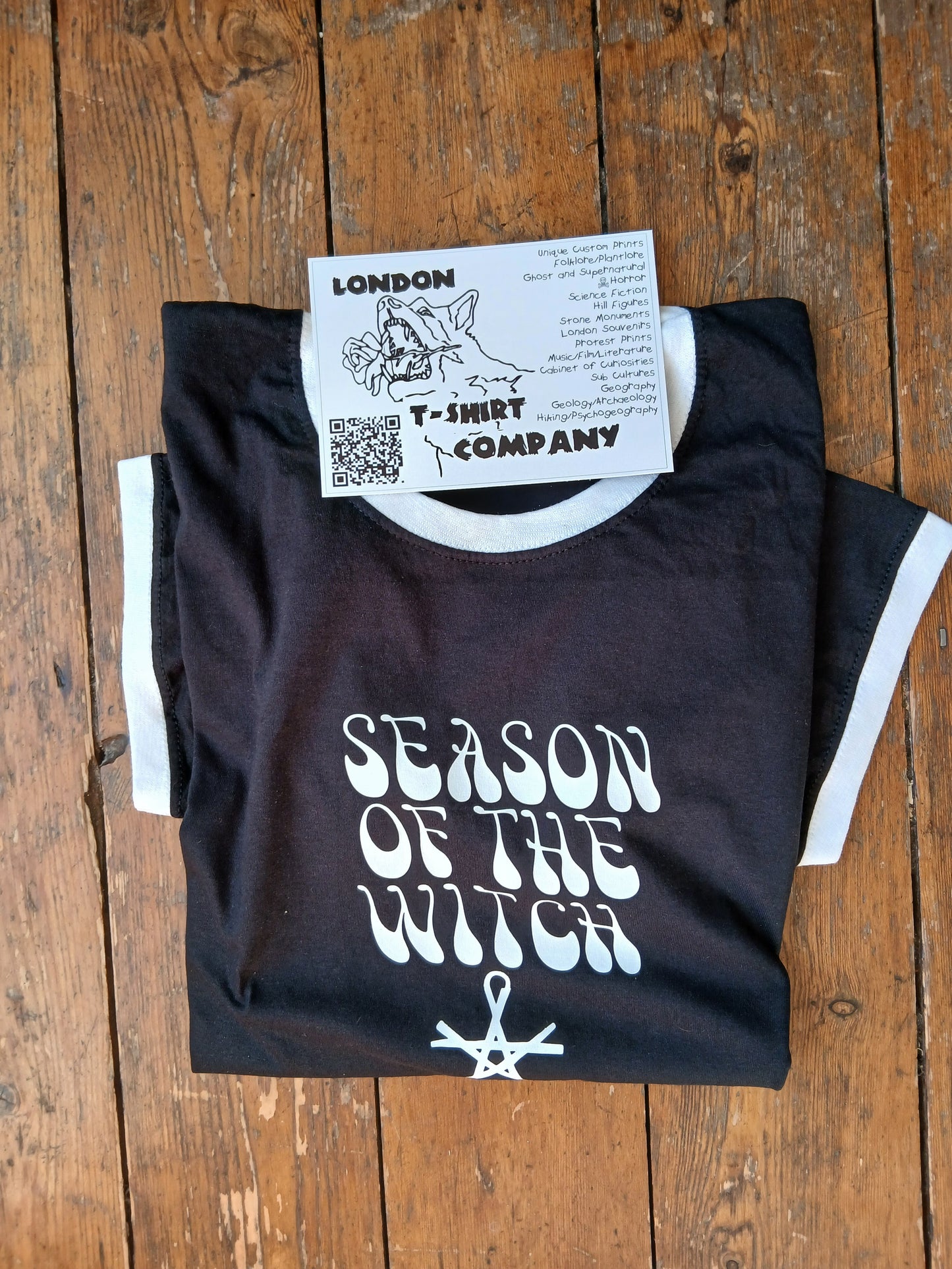 Season Of The Witch Ringer T-shirt - Retro Horror, Wicca, Witchcraft, Donovan, S-XXL