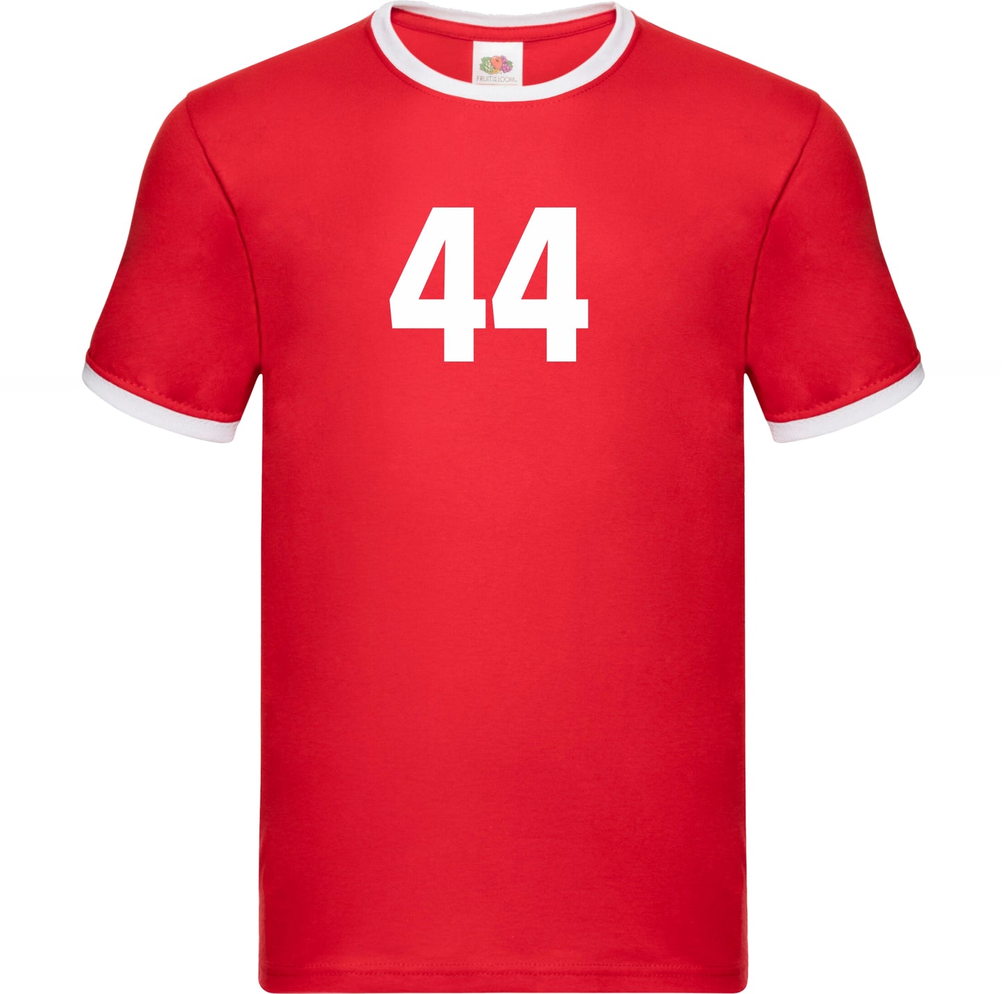 44 College Style Red Ringer T-Shirt - Retro, Indie, S-XXL