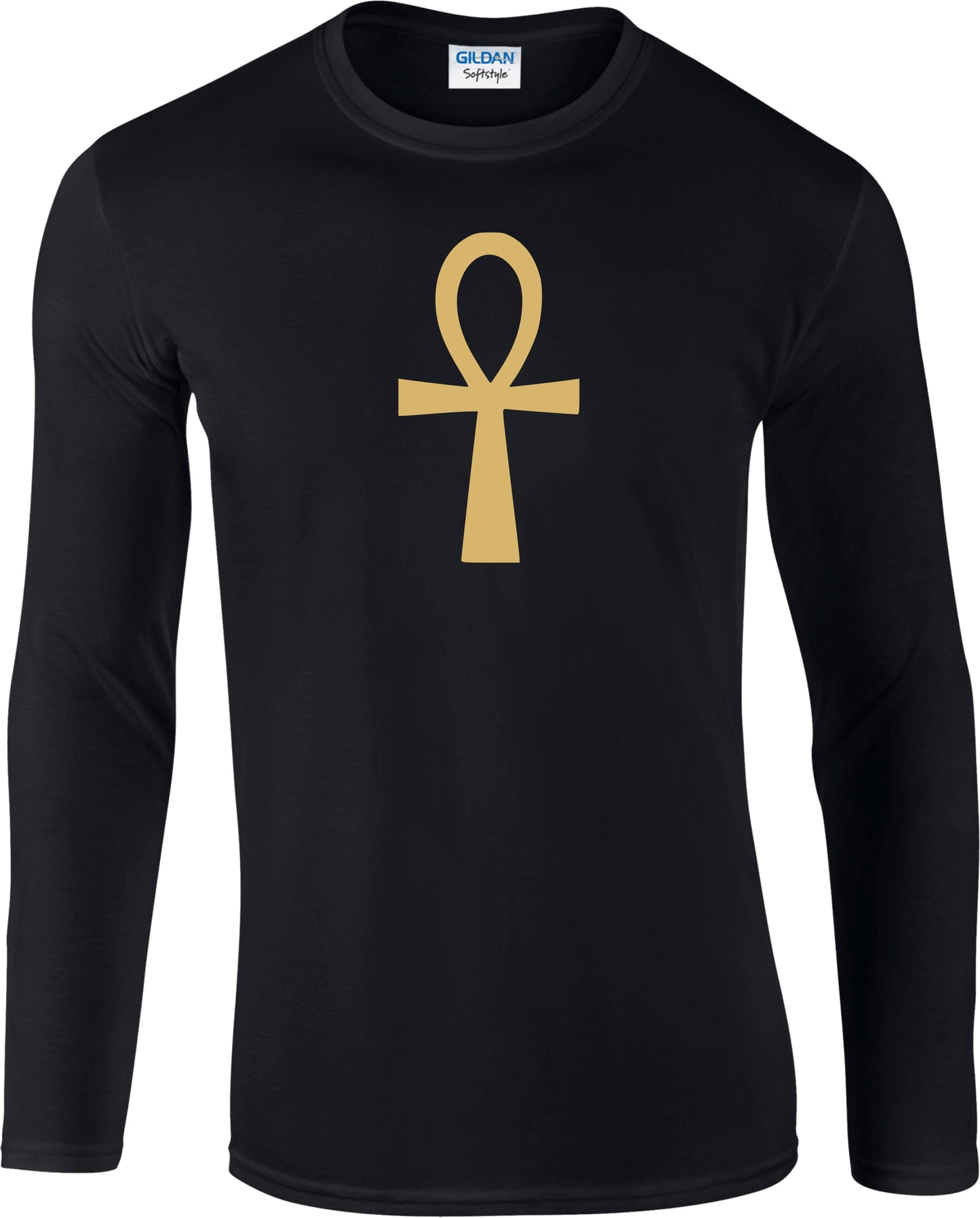 Ankh Cross Long Sleeved T-Shirt - Ancient Egyptian Symbol, Various Colours