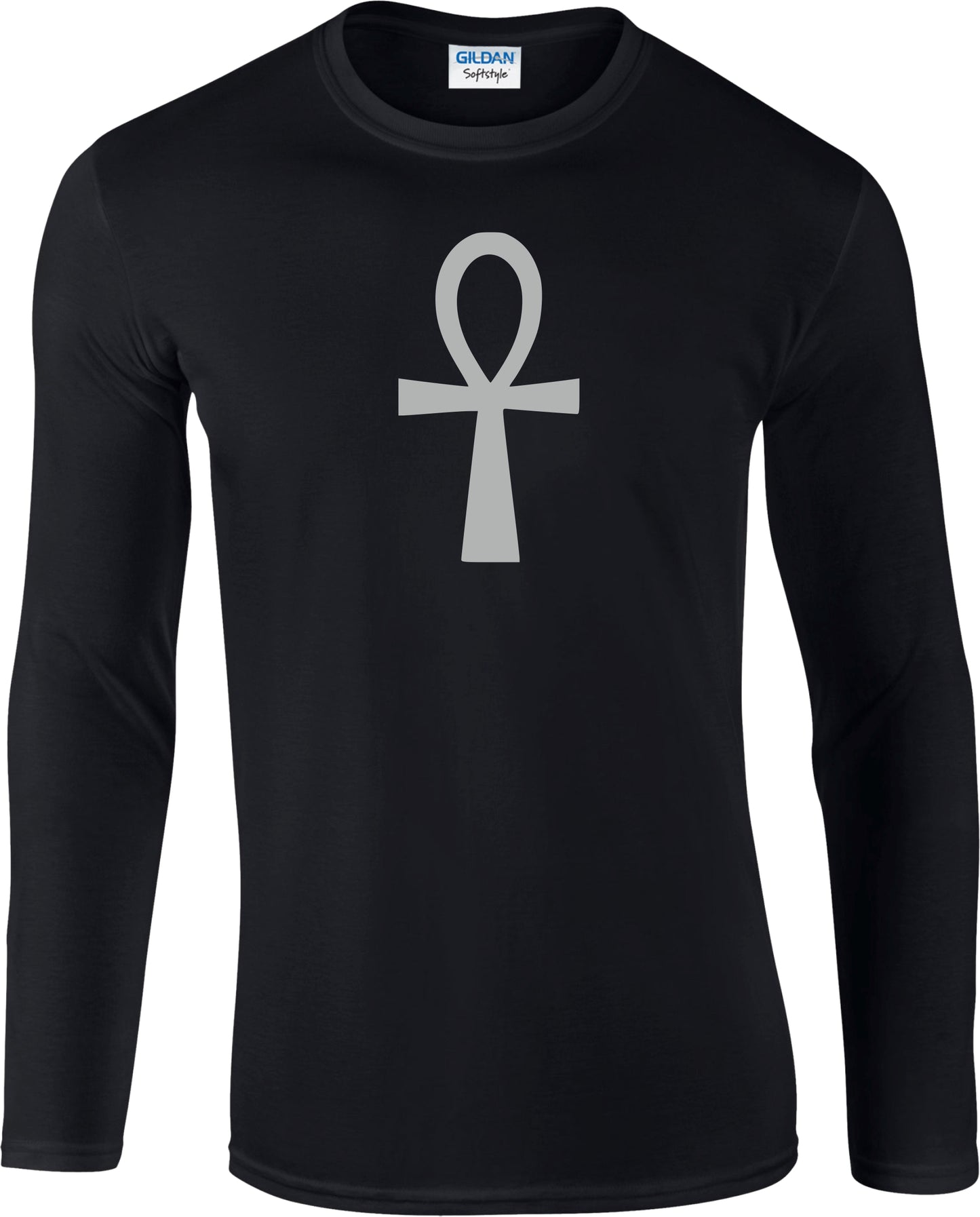 Ankh Cross Long Sleeved T-Shirt - Ancient Egyptian Symbol, Various Colours