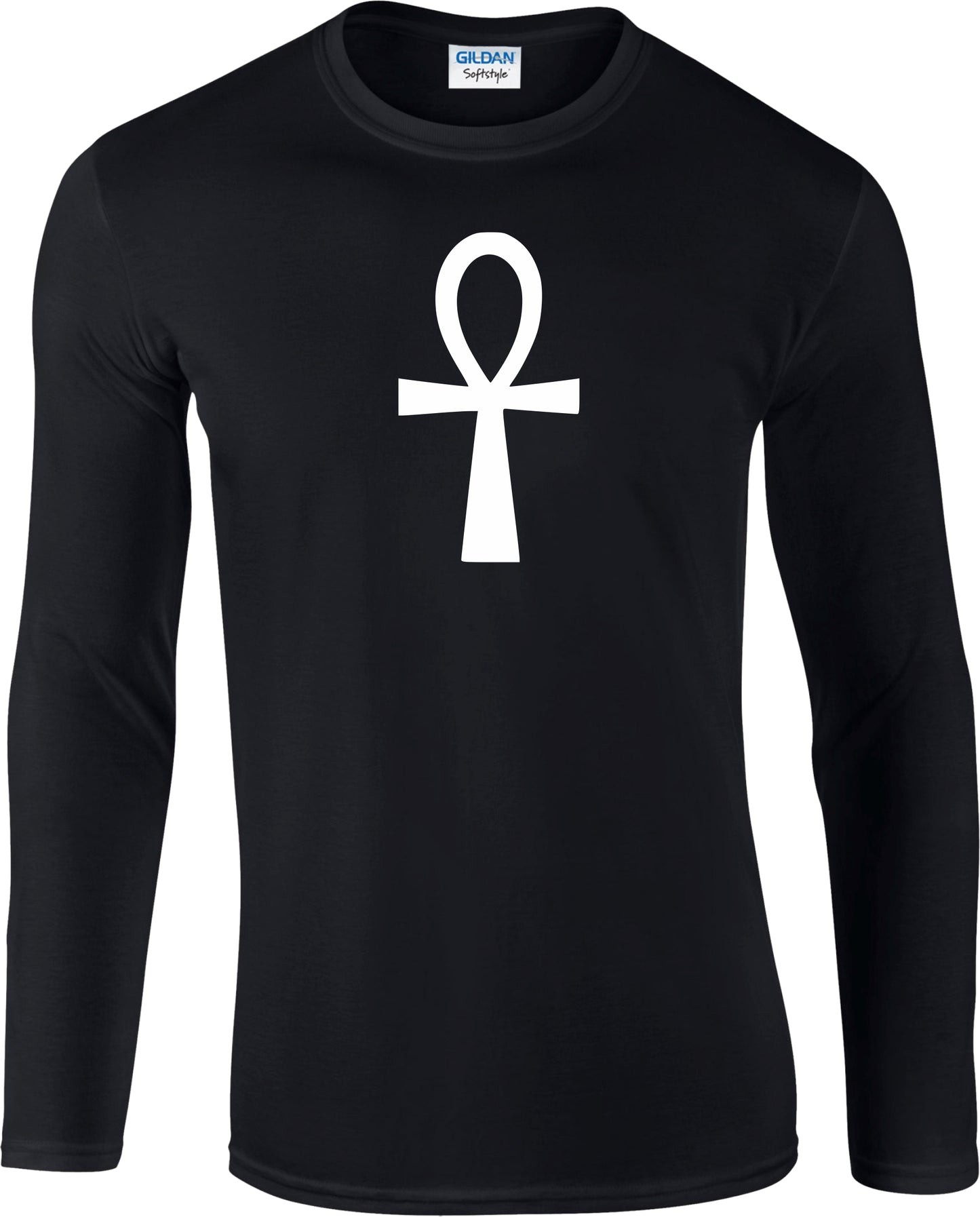 Ankh Cross Long Sleeved T-Shirt - Ancient Egyptian Symbol, Various Colours