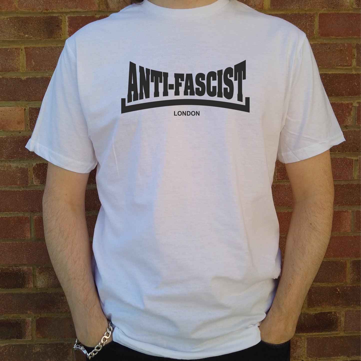 Anti Fascist T-Shirt - Custom Print Town Name, Protest Top, Various Colours