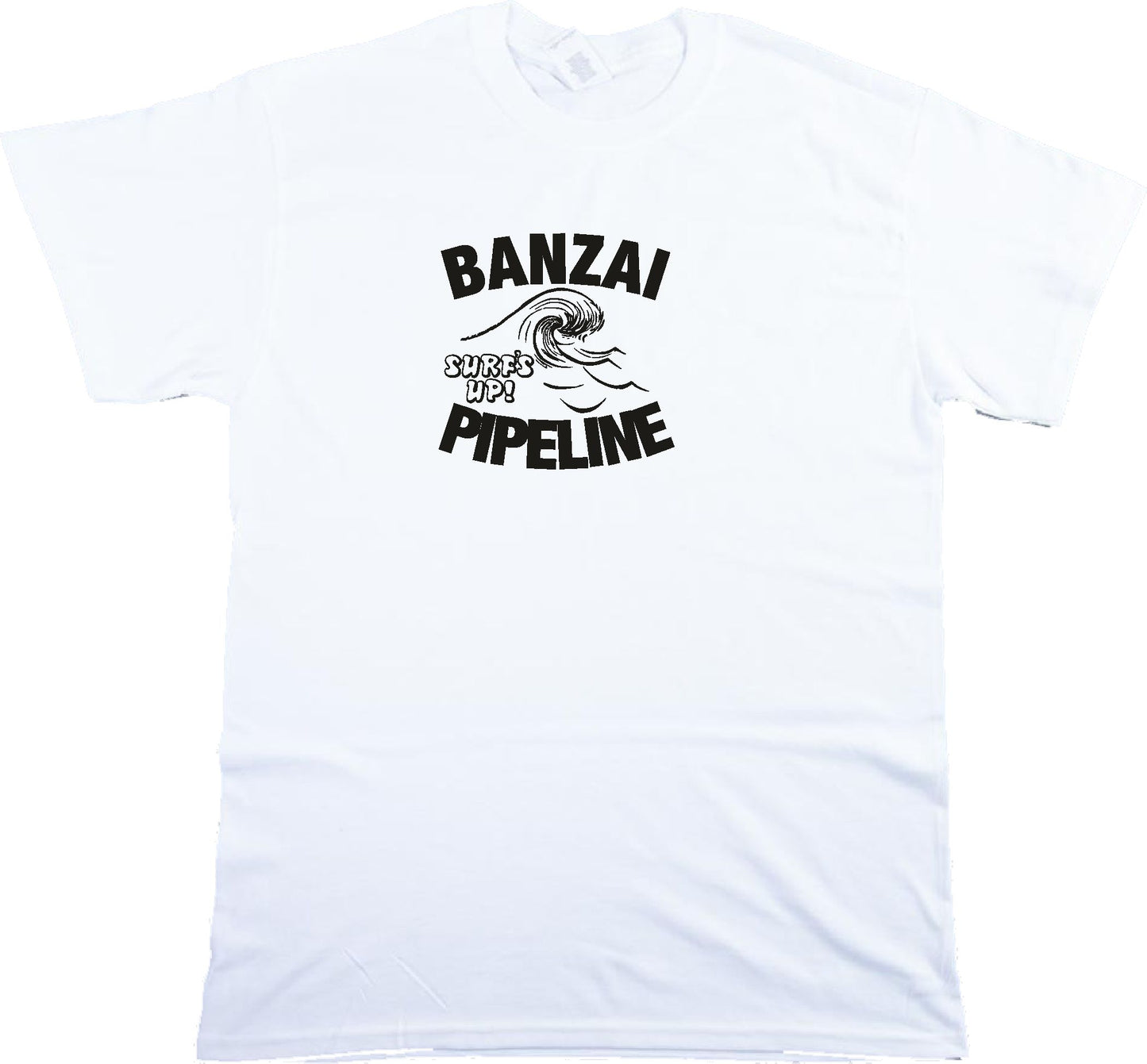 Banzai Pipeline 'Surf's Up' Souvenir T-Shirt - Retro Surfer, Hawaii, Various Colours