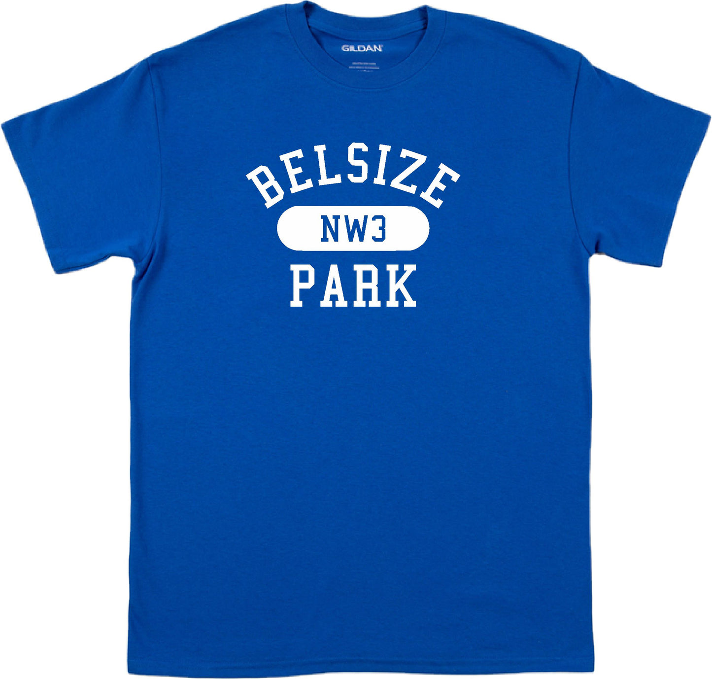 Belsize Park T-Shirt - London College Style Souvenir, Custom Versions Available, Various Colours