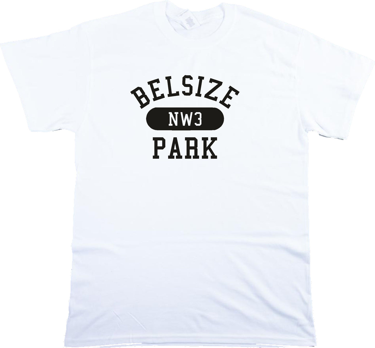 Belsize Park T-Shirt - London College Style Souvenir, Custom Versions Available, Various Colours
