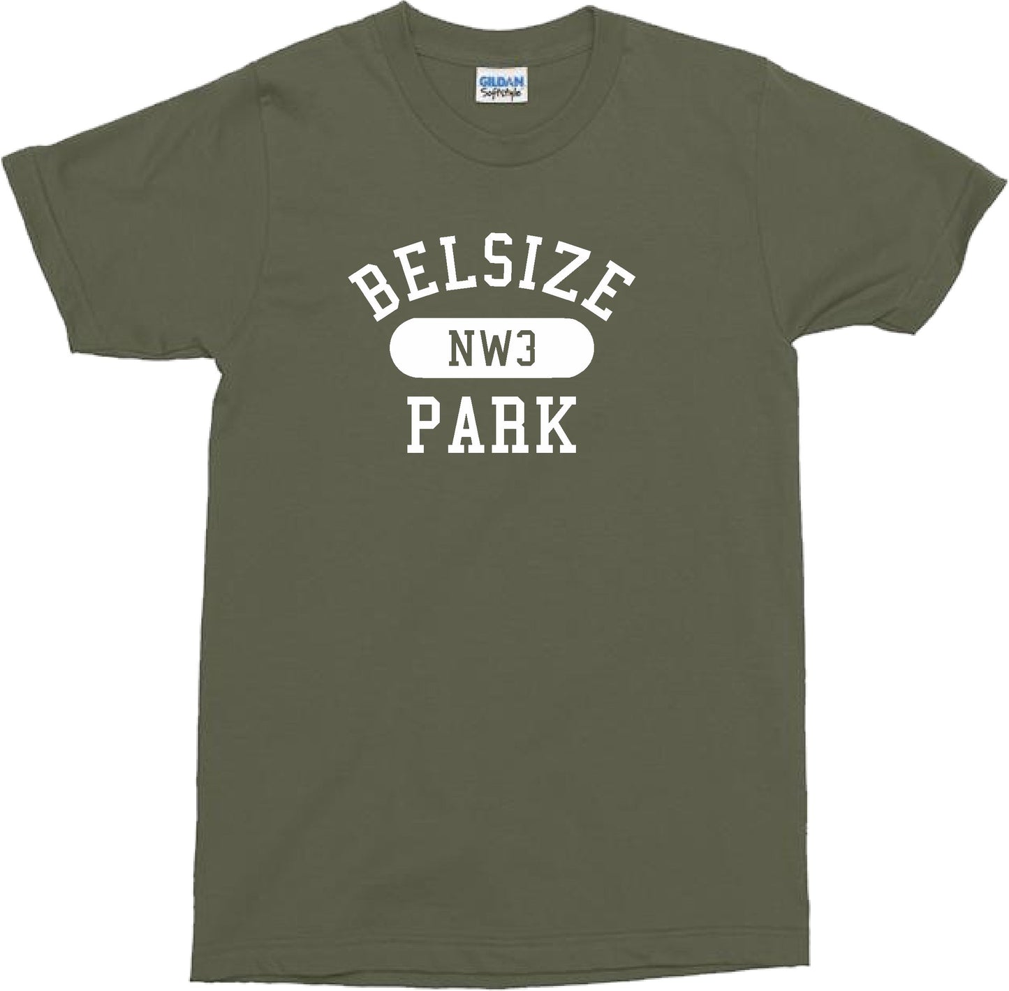 Belsize Park T-Shirt - London College Style Souvenir, Custom Versions Available, Various Colours