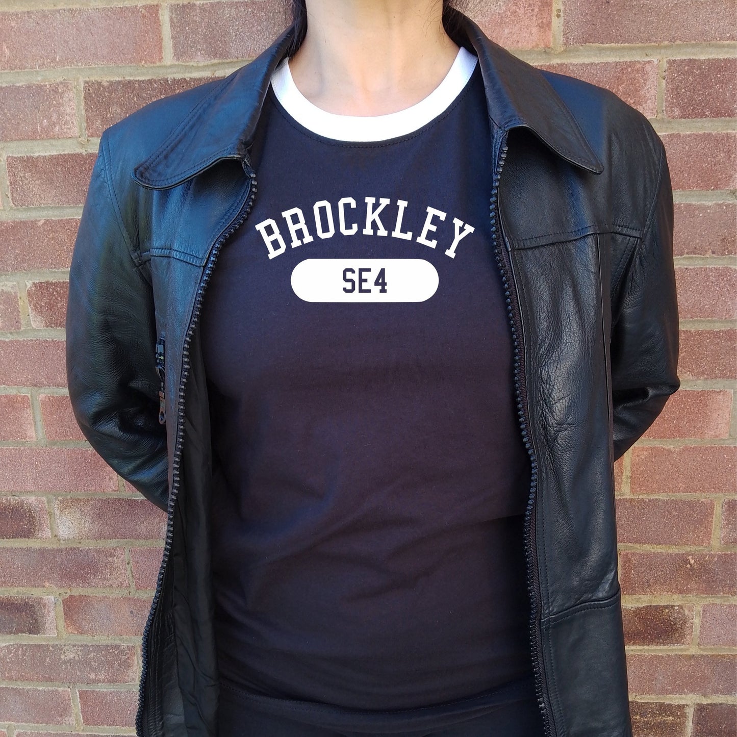 Brockley SE4 Ringer T-Shirt - South London Souvenir, Custom Print Available, Ivy League Style, Various Colours