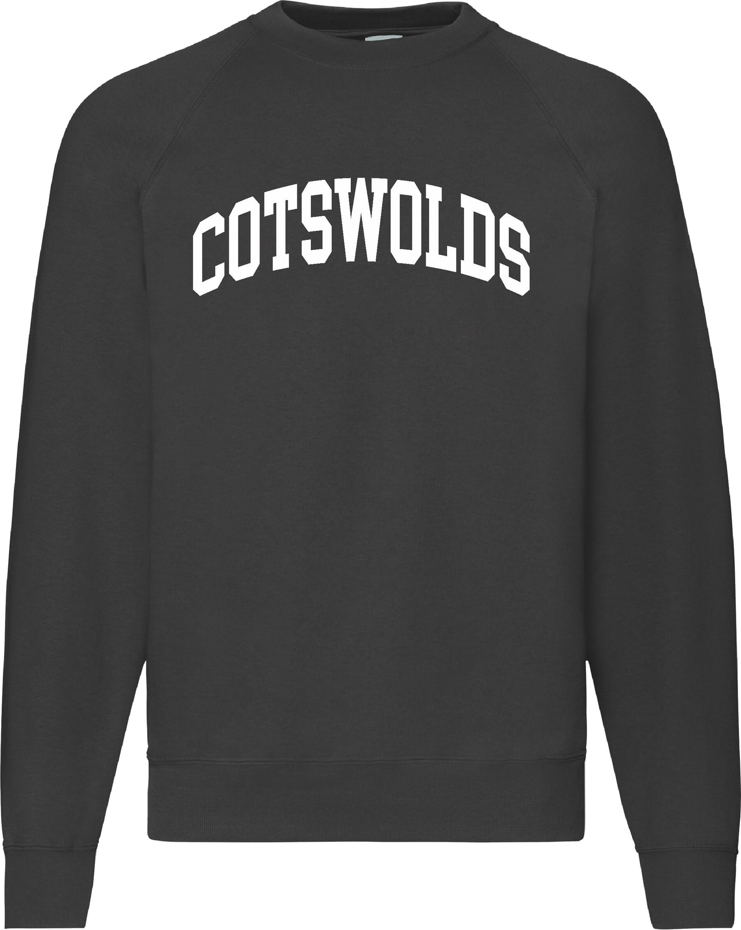 Cotswolds Sweatshirt - Retro College Varsity, Gloucestershire Souvenir, Custom Print Available/ Add Your Area Name, Various Colours