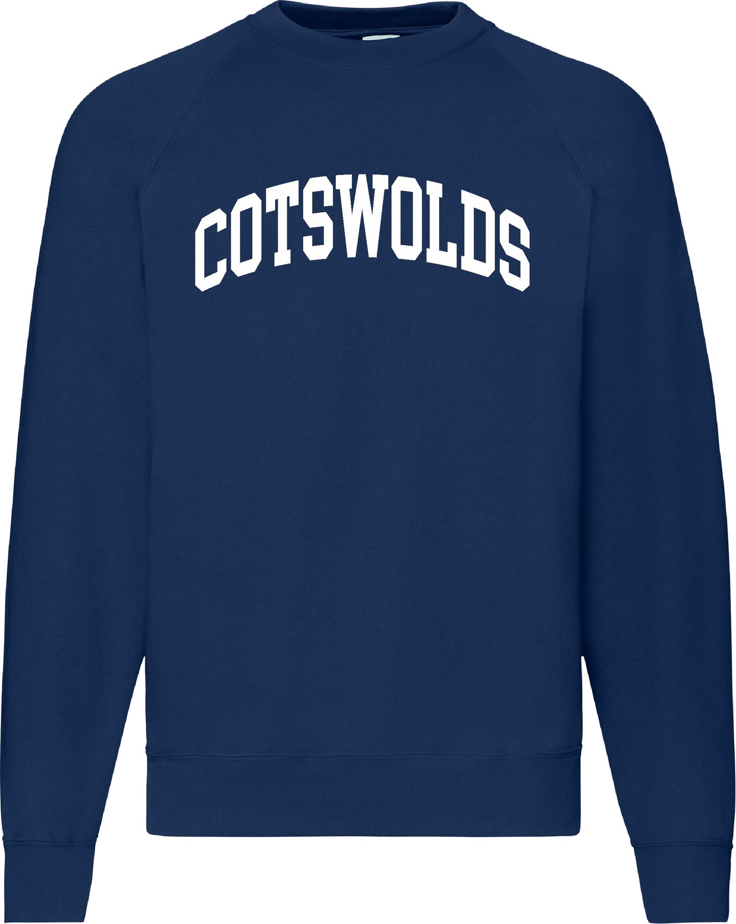 Cotswolds Sweatshirt - Retro College Varsity, Gloucestershire Souvenir, Custom Print Available/ Add Your Area Name, Various Colours