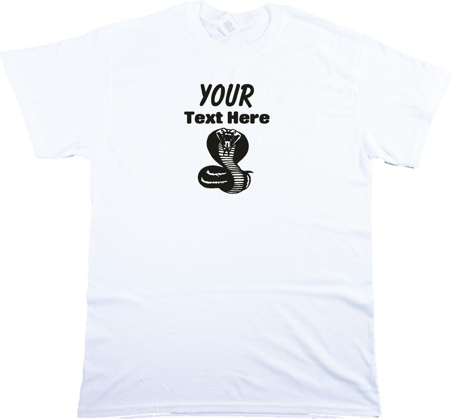Personalised Custom Cobra T-Shirt - Add Your Own Text, Various Colours