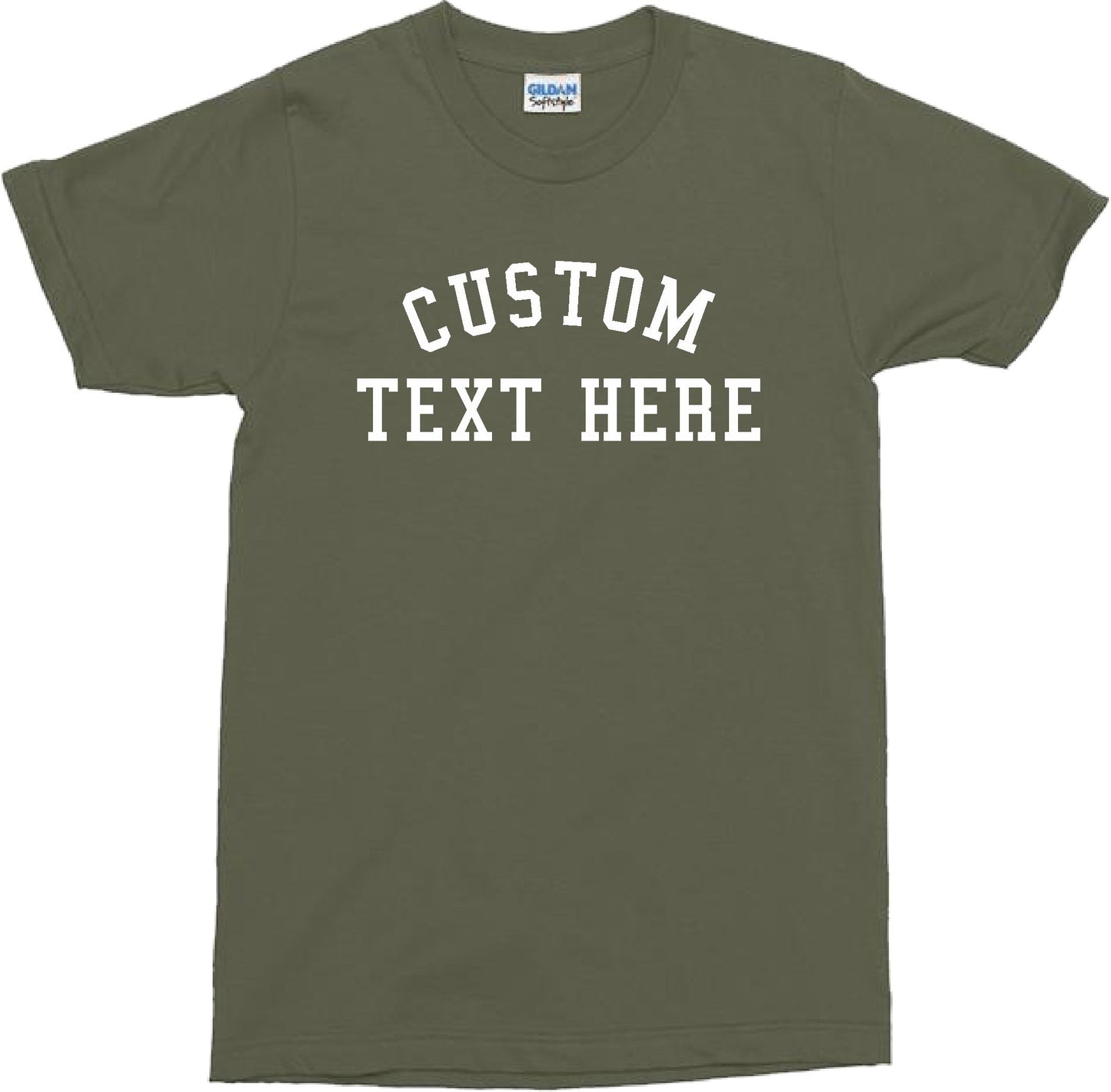 Custom Printed College Style T-Shirt - Personalised, Retro, S-XXL, Various Colours