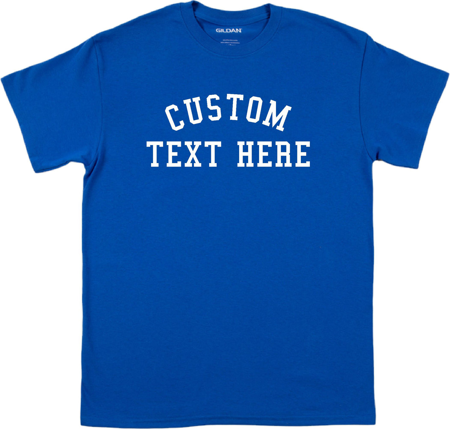 Custom Printed College Style T-Shirt - Personalised, Retro, S-XXL, Various Colours