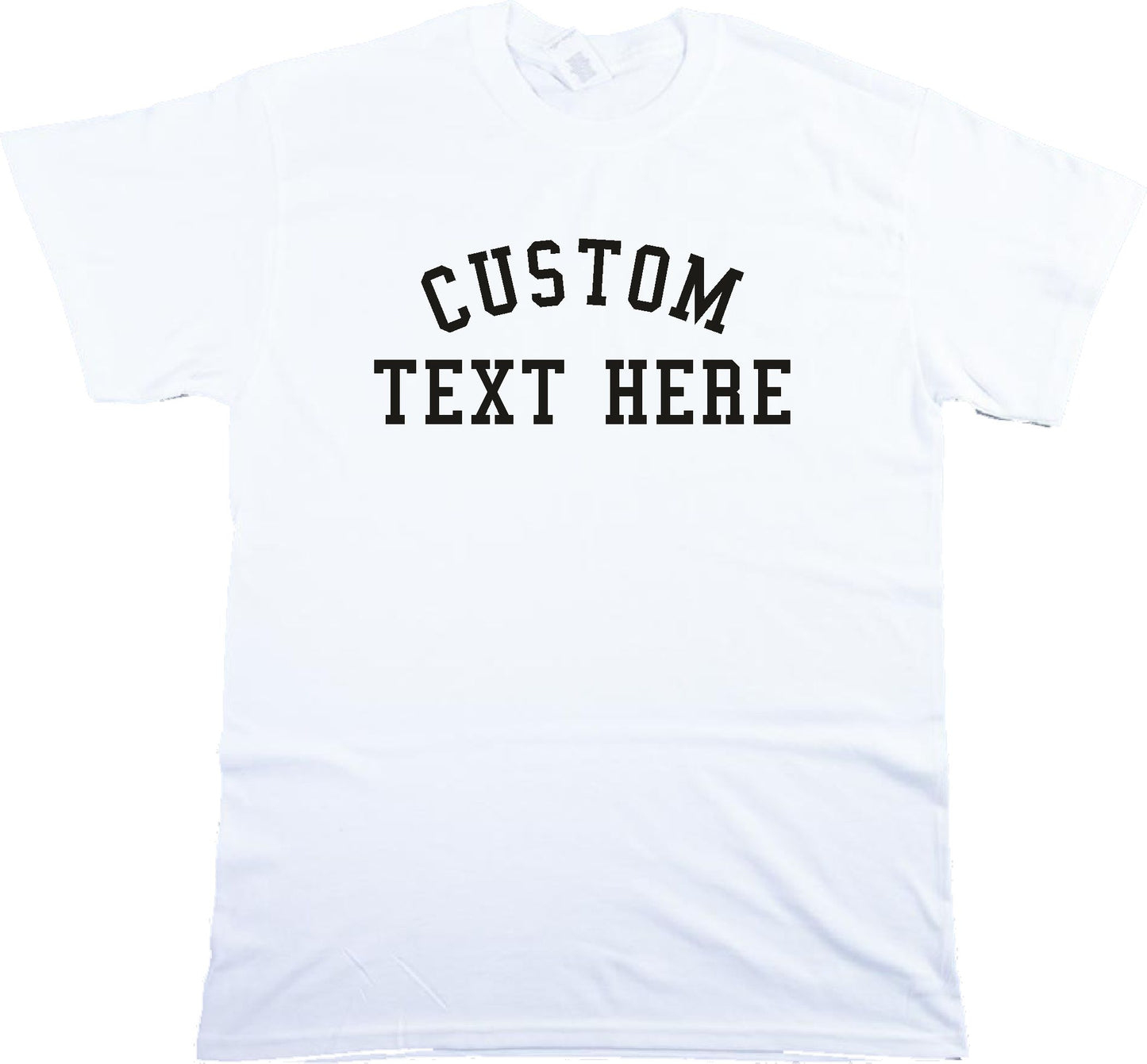 Custom Printed College Style T-Shirt - Personalised, Retro, S-XXL, Various Colours