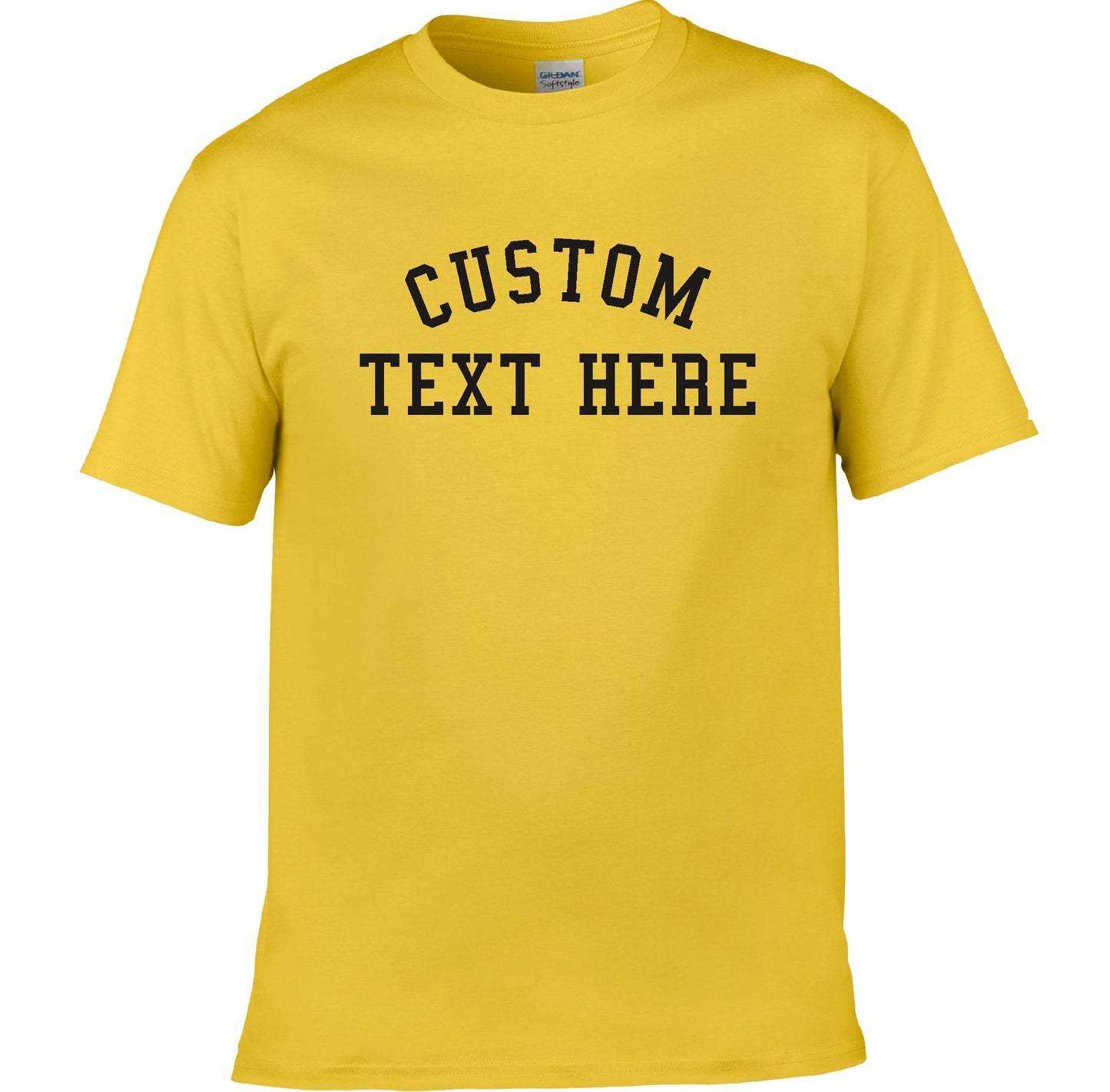Custom Printed College Style T-Shirt - Personalised, Retro, S-XXL, Various Colours