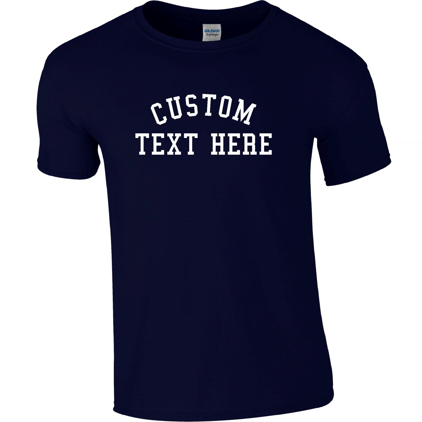 Custom Printed College Style T-Shirt - Personalised, Retro, S-XXL, Various Colours