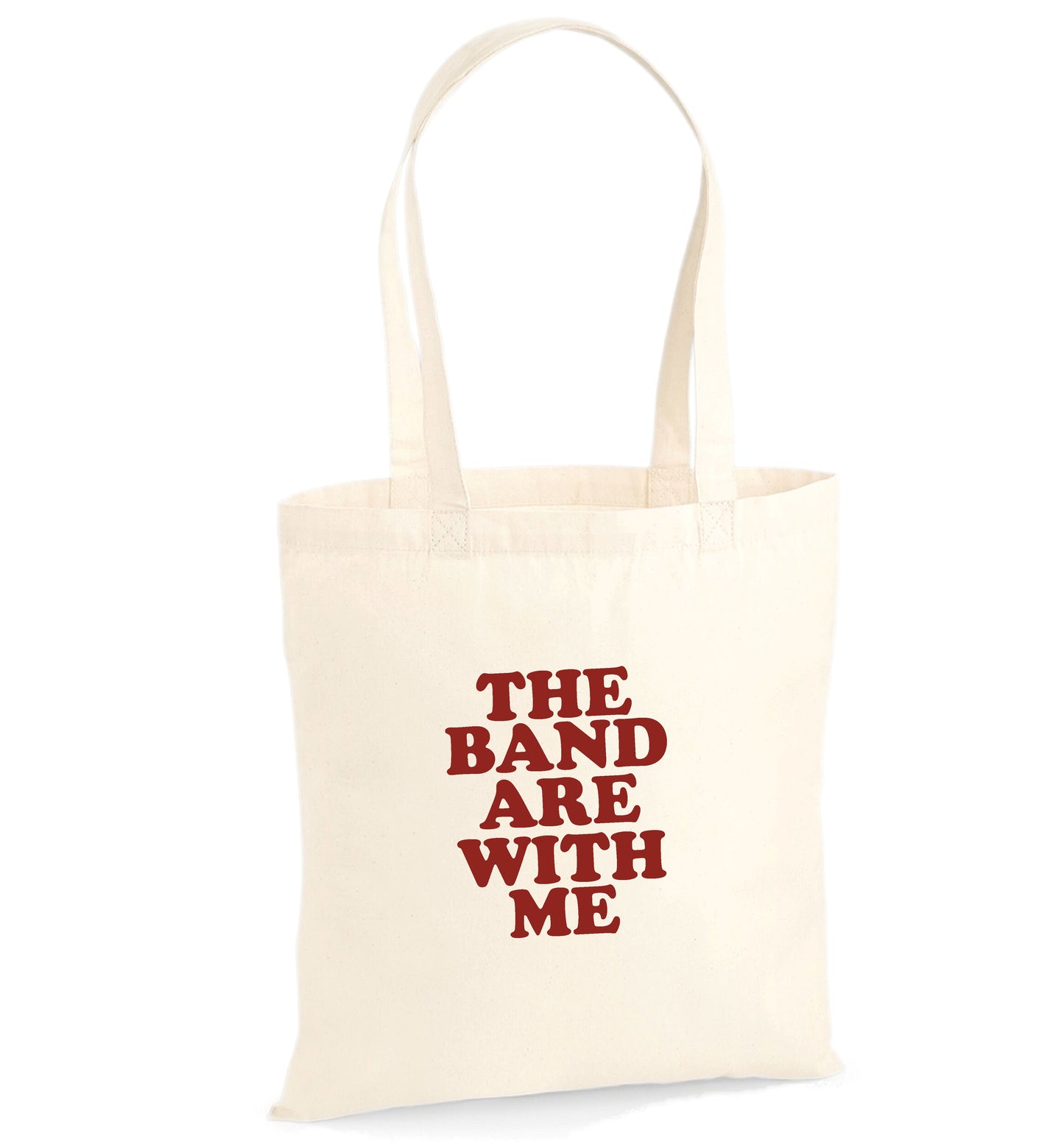 Custom Print Organic Cotton Tote Bag - Add Your Slogan, Retro Font
