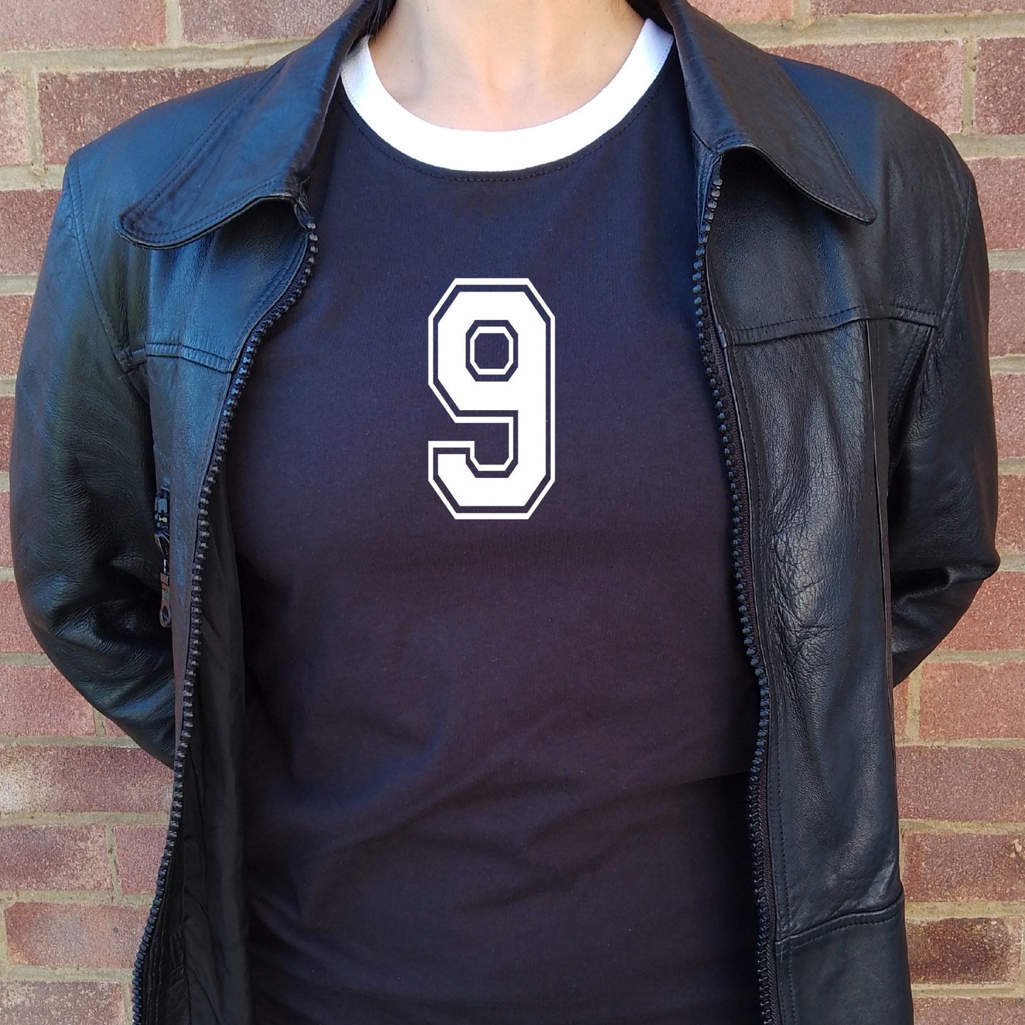 Custom Varsity Number, Ringer T-Shirt - Retro College Style, Preppy Top, Various Colours