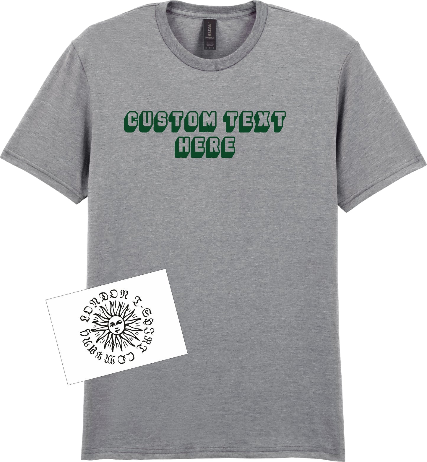 Custom Printed 3D Font T-Shirt - Retro Personalised Top, Various Colours