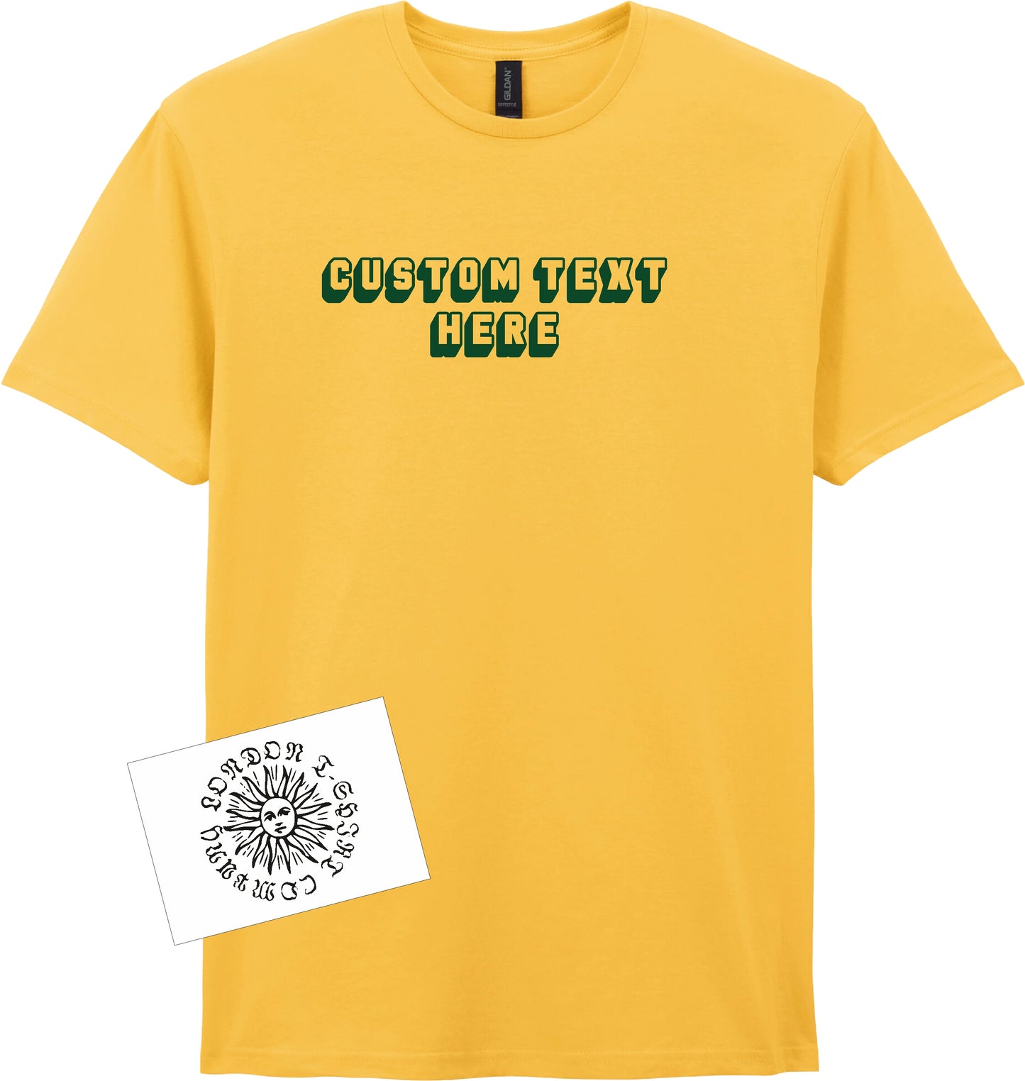 Custom Printed 3D Font T-Shirt - Retro Personalised Top, Various Colours