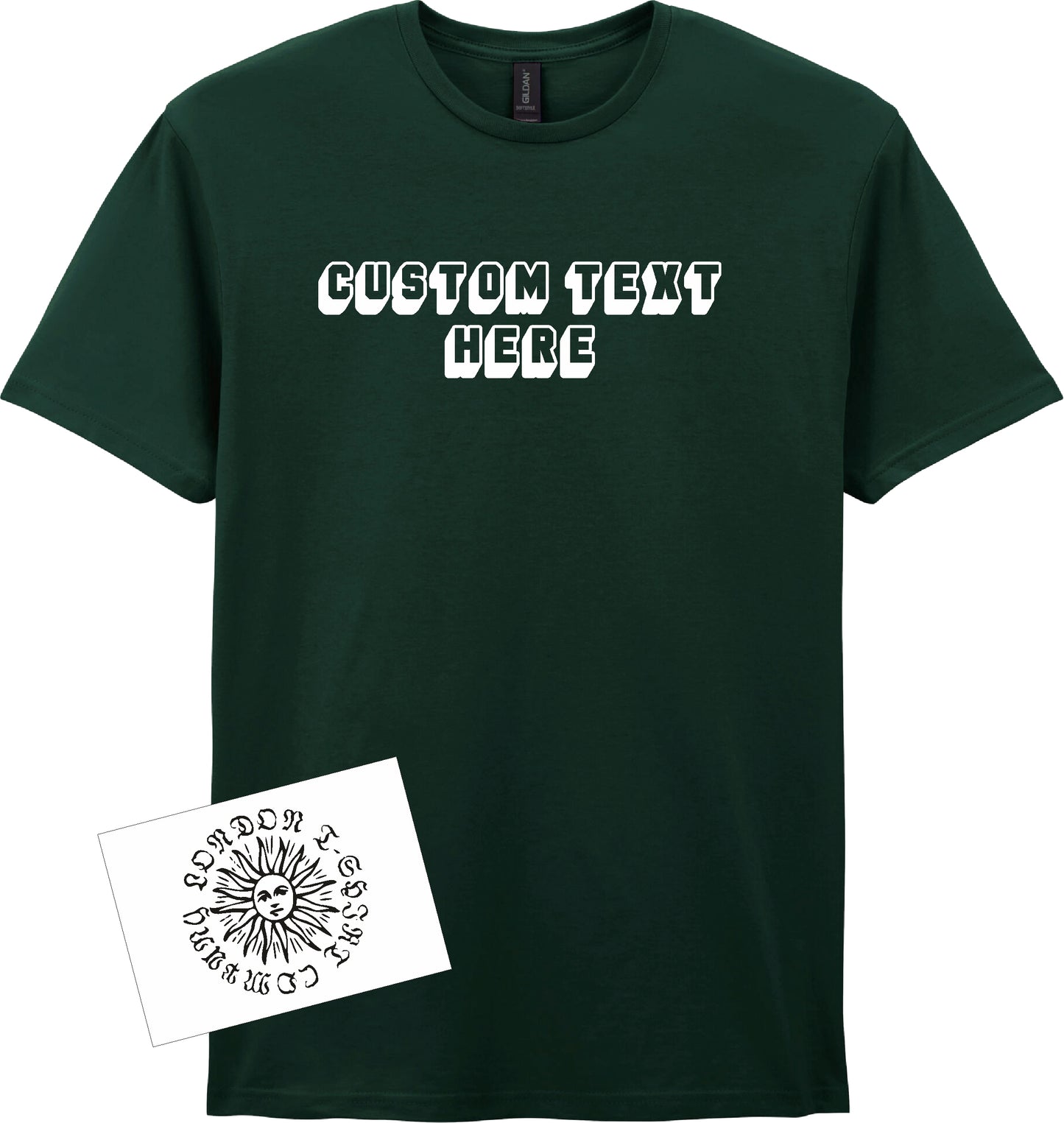 Custom Printed 3D Font T-Shirt - Retro Personalised Top, Various Colours