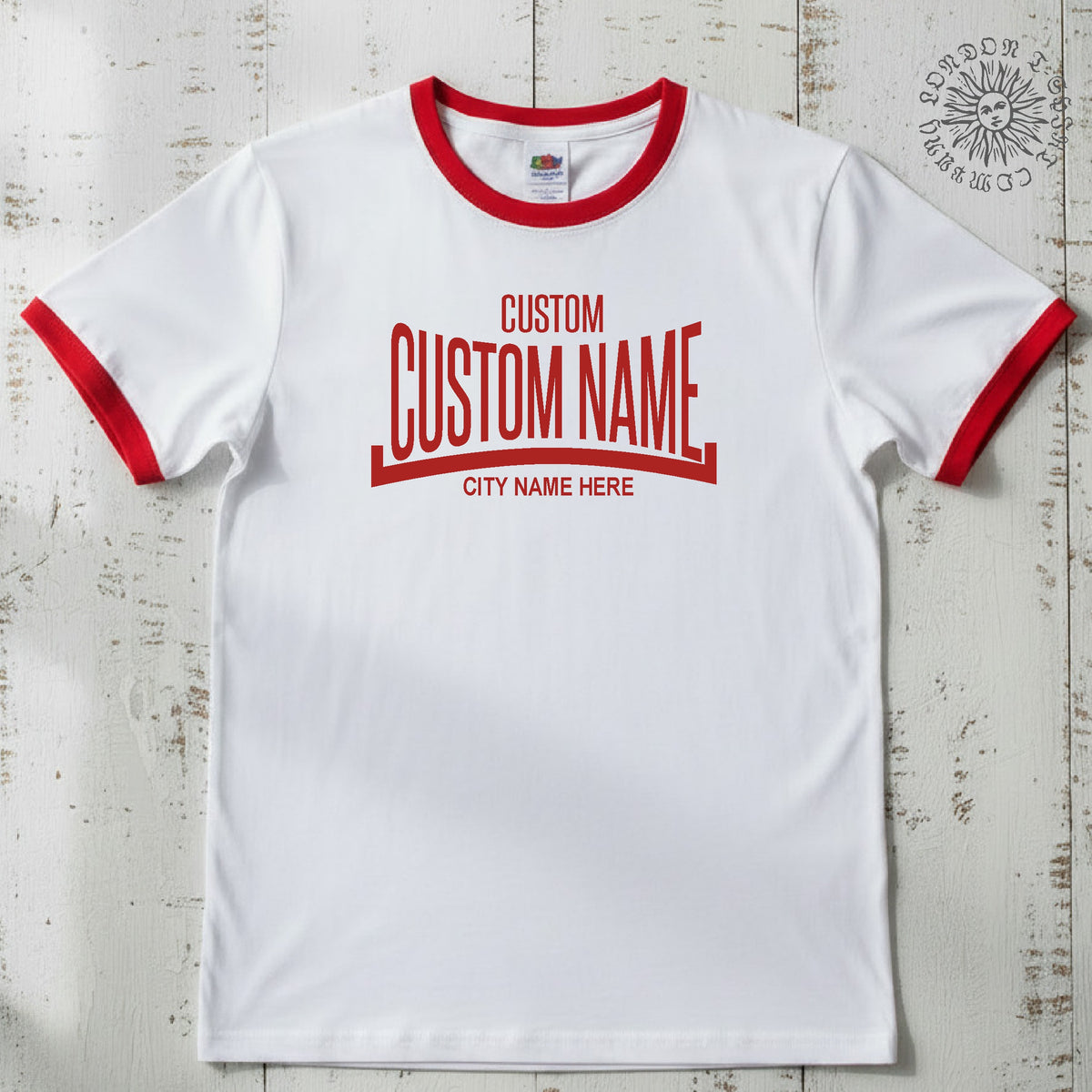 Personalised Custom Printed Retro Boxing Logo T-Shirt - Sub Culture, Football S-3XL