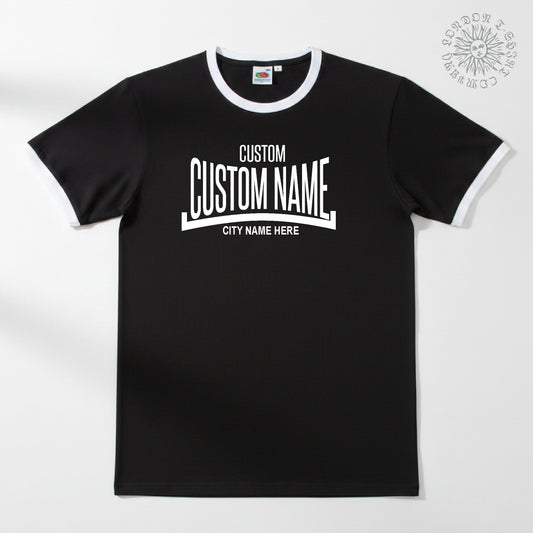 Personalised Custom Printed Retro Boxing Logo T-Shirt - Sub Culture, Football S-3XL