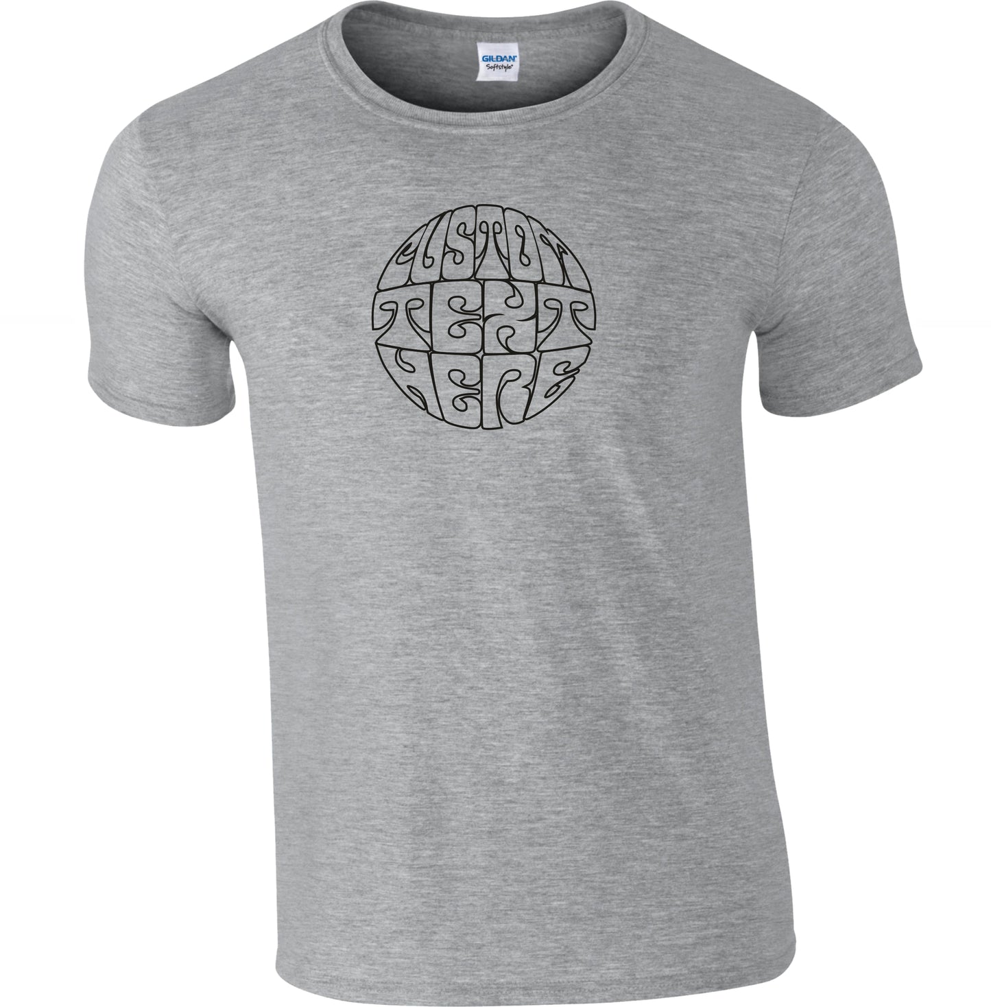 Custom Printed T-Shirt - Personalised Circle Logo Outline, Sub Culture, Various Colours