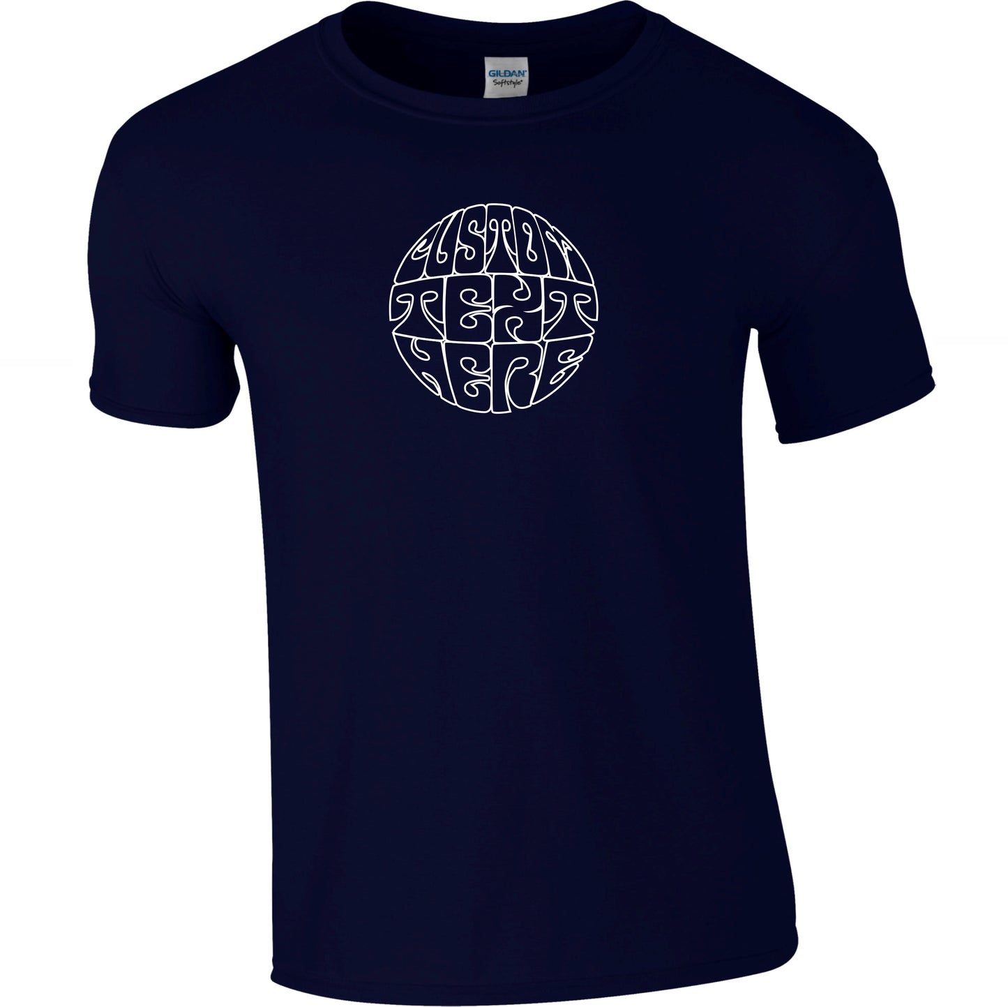 Custom Printed T-Shirt - Personalised Circle Logo Outline, Sub Culture, Various Colours