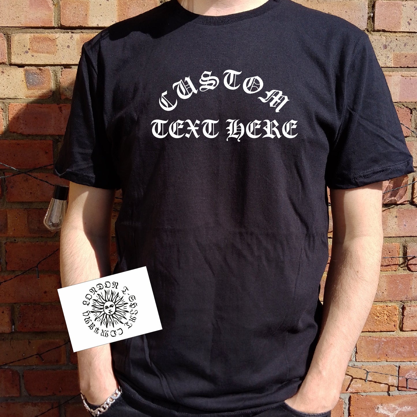 Custom Printed Rocker T-Shirt - Personalised, Cloister Black, Gothic, Various Colours