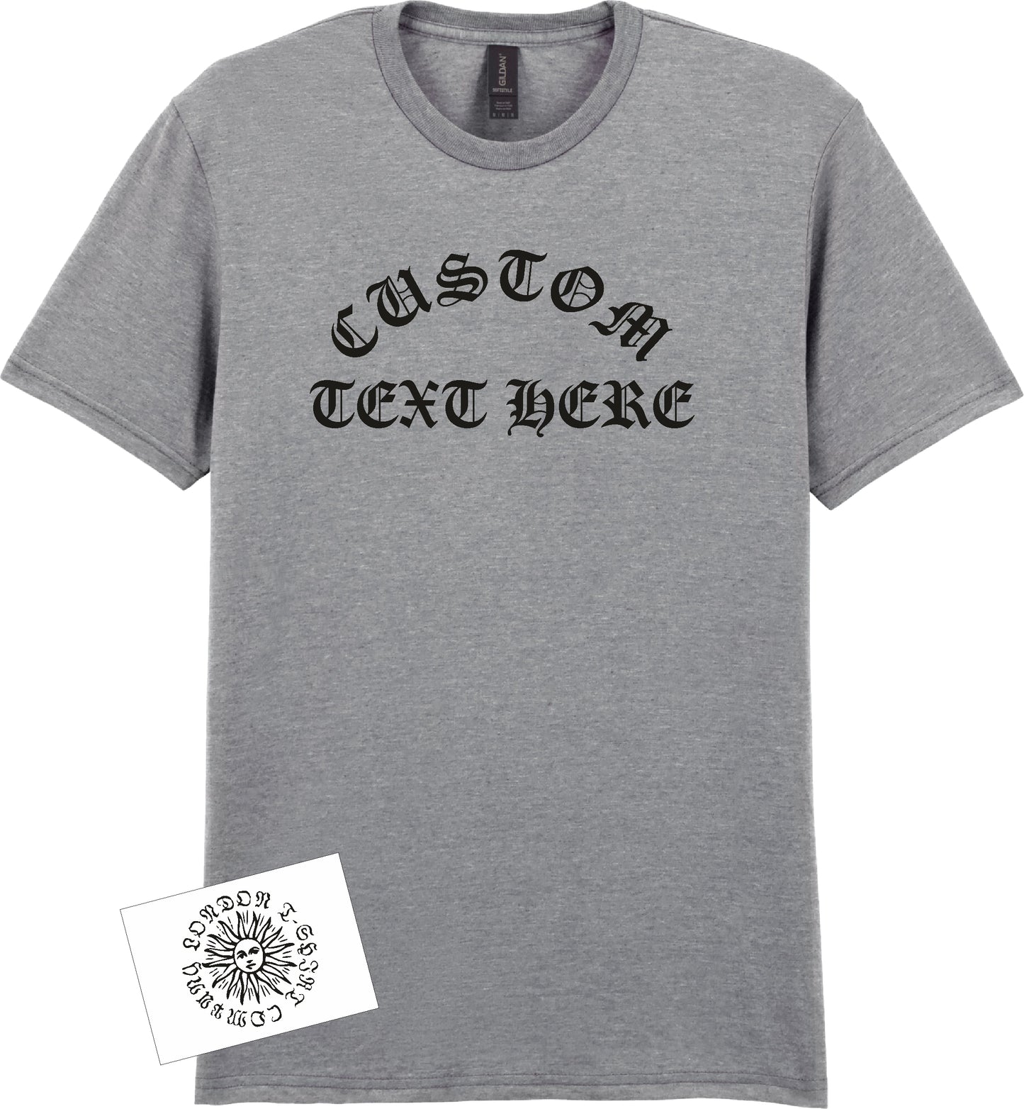 Custom Printed Rocker T-Shirt - Personalised, Cloister Black, Gothic, Various Colours