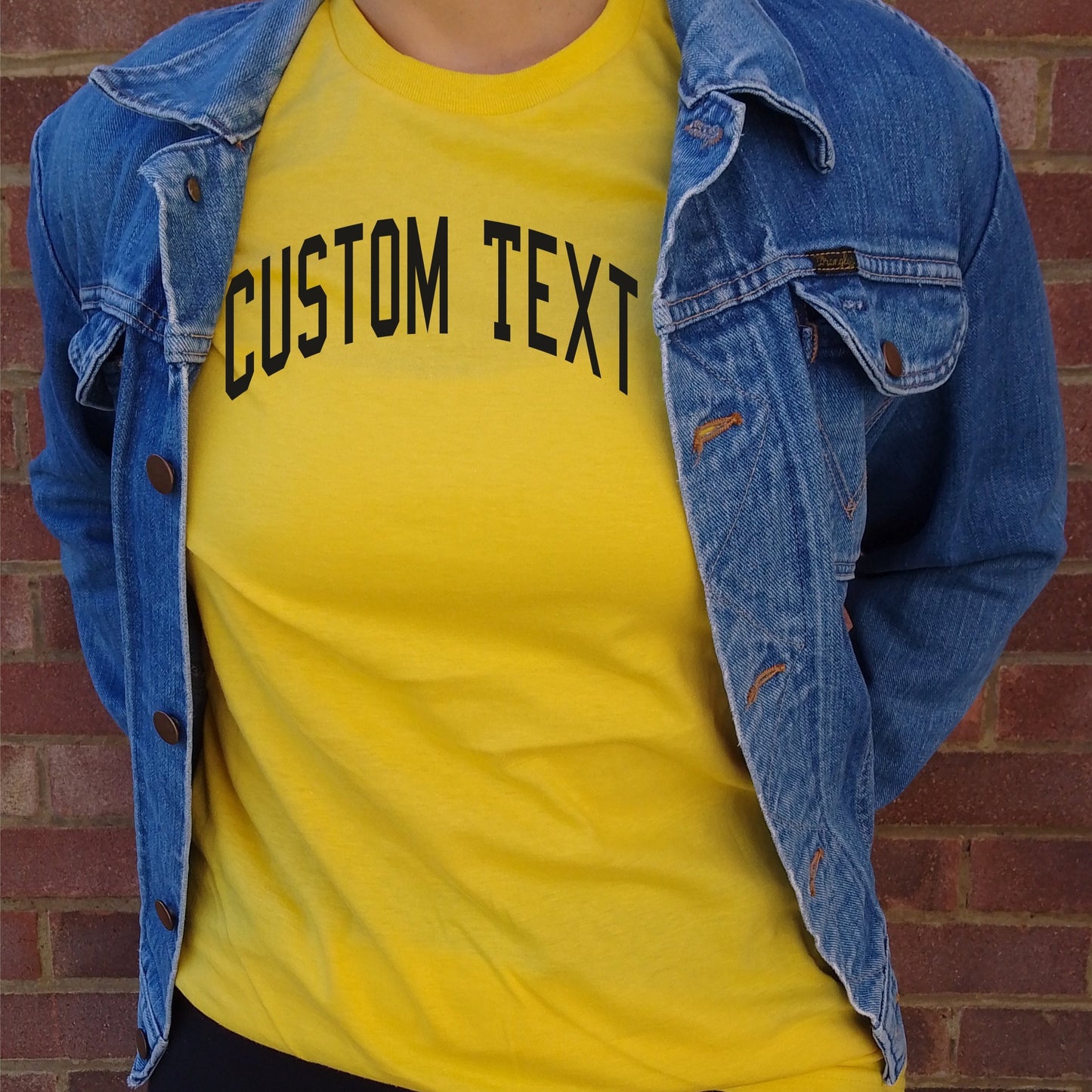 Custom Print Varsity Letter T-Shirt - Personalised Retro Ivy League, College Style, Various Colours