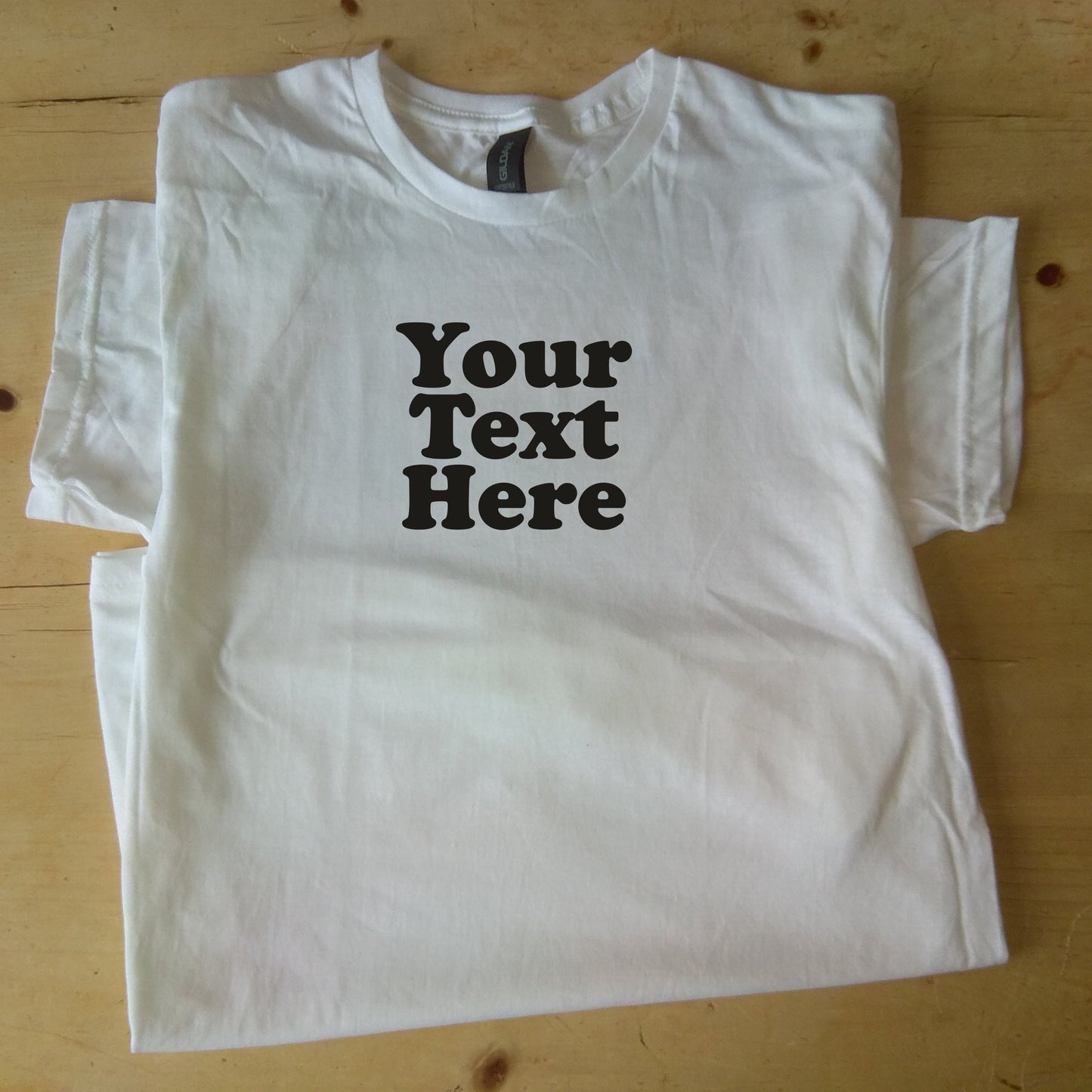 Custom Printed T-Shirt - Retro 70s Style, Personalised, Various Colours