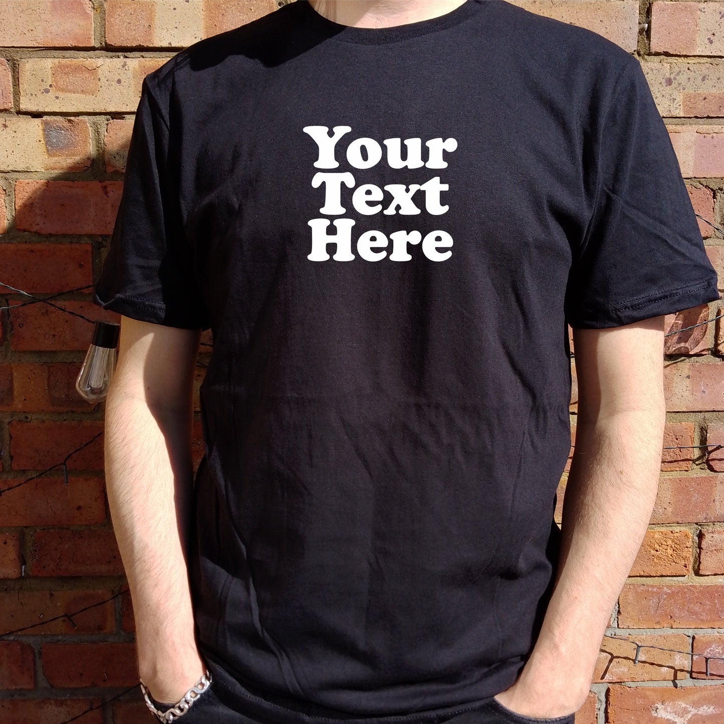 Custom Printed T-Shirt - Retro 70s Style, Personalised, Various Colours
