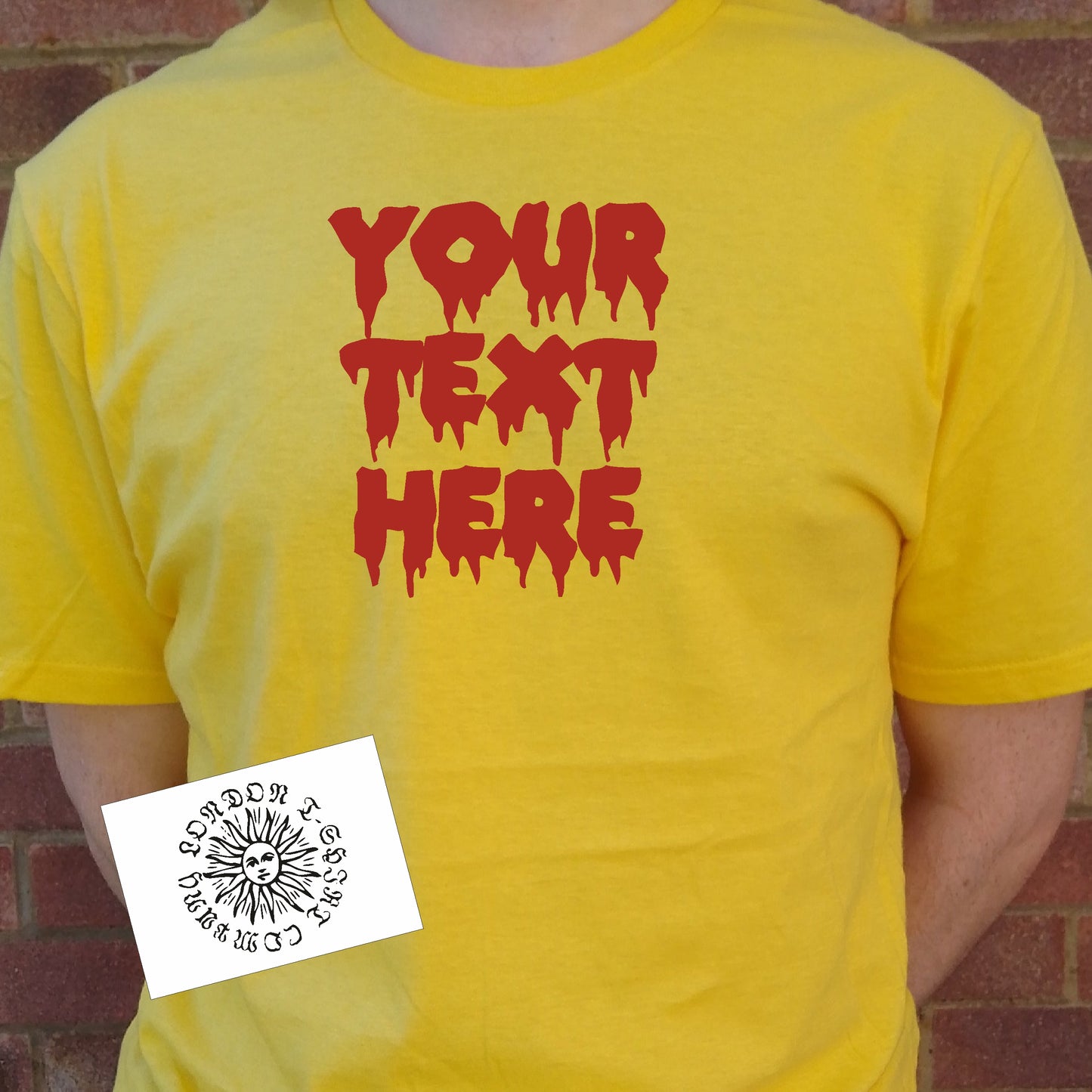 Personalised Custom Printed Dripping Font T-Shirt - Retro Horror Film, Halloween, Various Colours