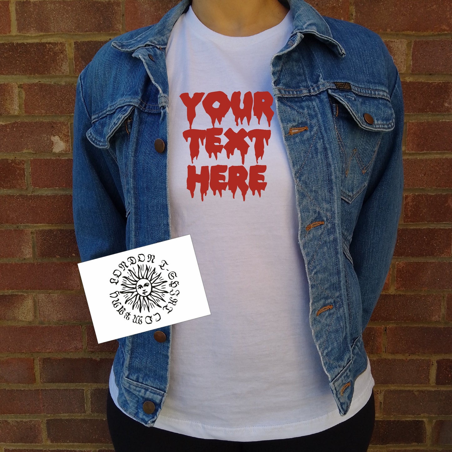 Personalised Custom Printed Dripping Font T-Shirt - Retro Horror Film, Halloween, Various Colours