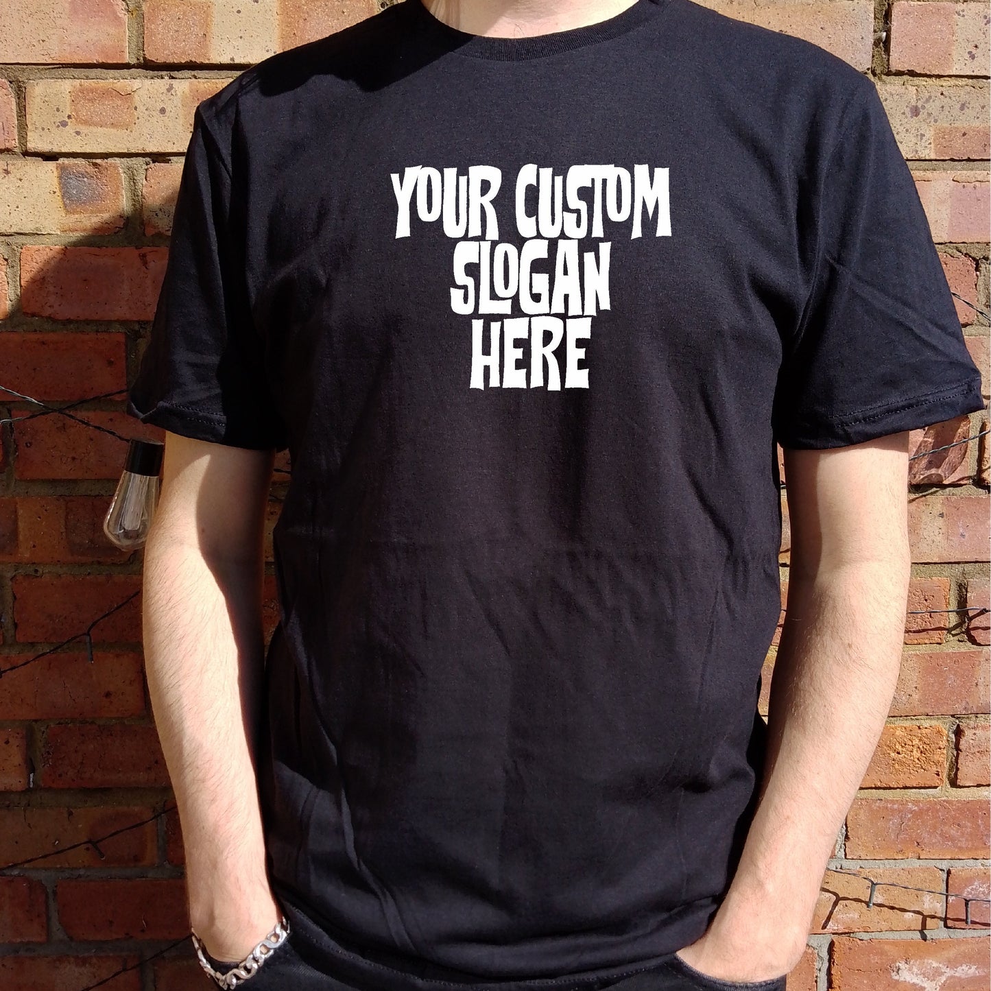 Custom Printed T-Shirt - Personalised Counter Culture Font, Various Colours