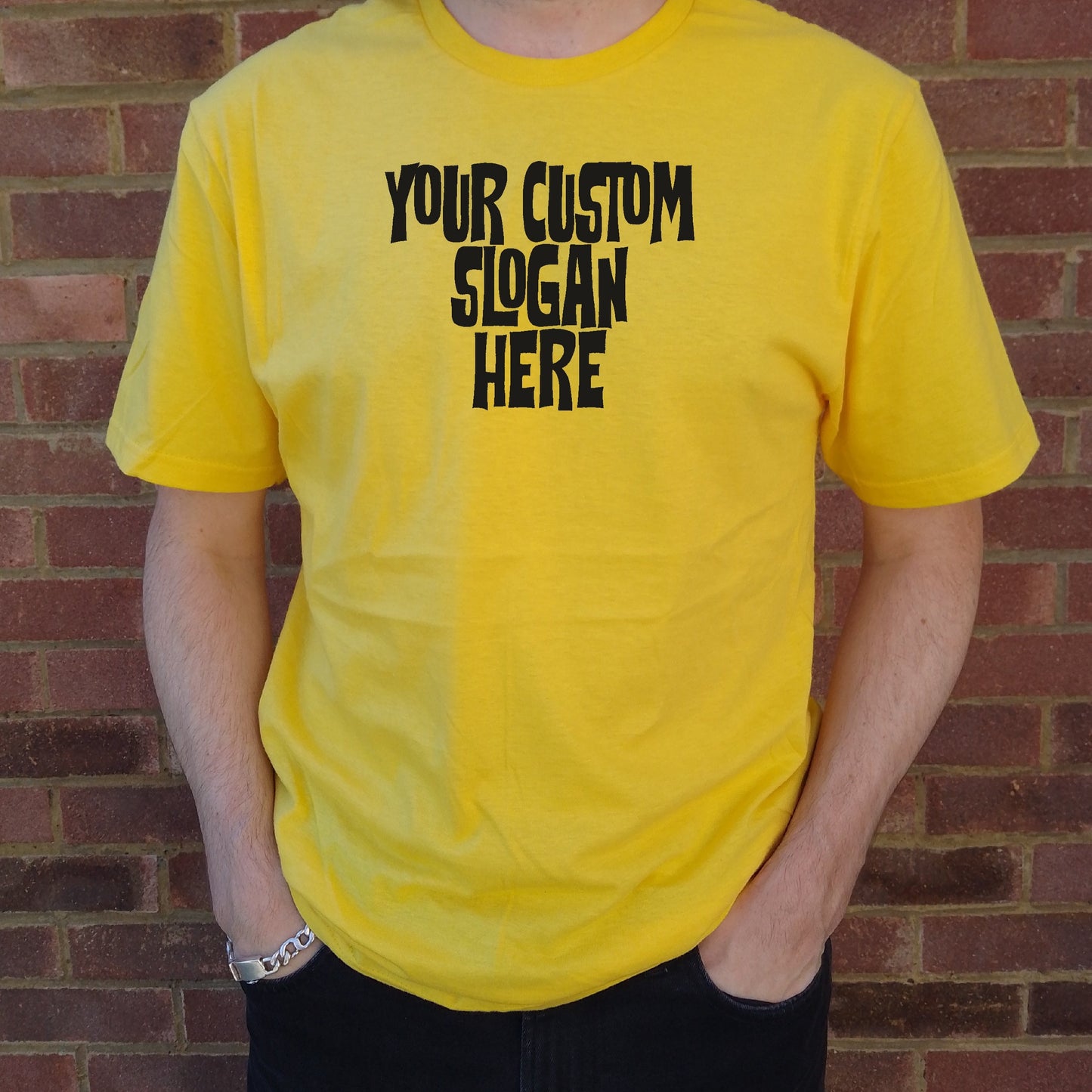 Custom Printed T-Shirt - Personalised Counter Culture Font, Various Colours