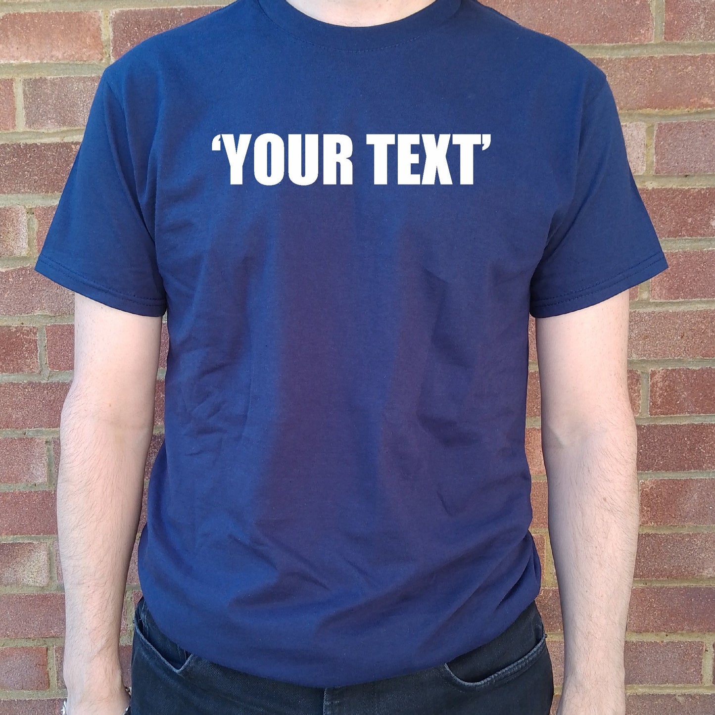 Custom Printed Impact Font T-Shirt - Personalised, Punk, Slogan, Various Colours