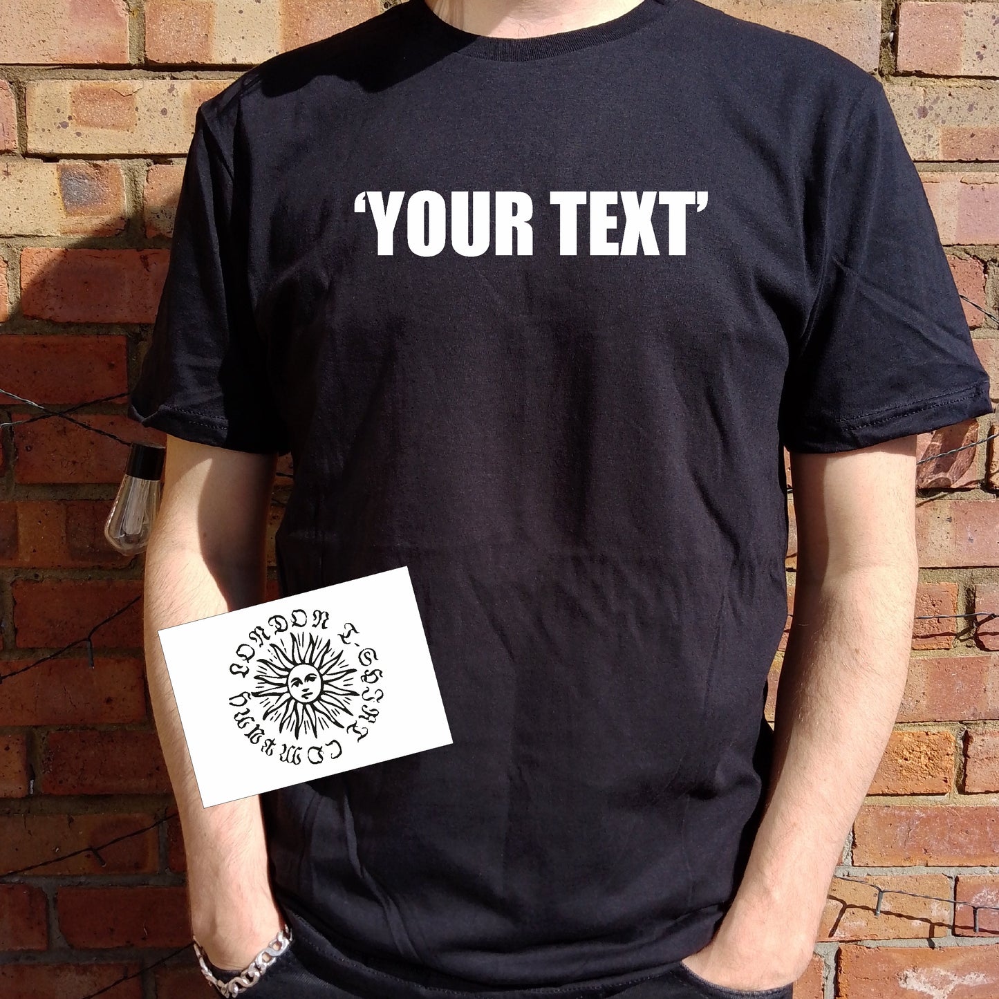 Custom Printed Impact Font T-Shirt - Personalised, Punk, Slogan, Various Colours
