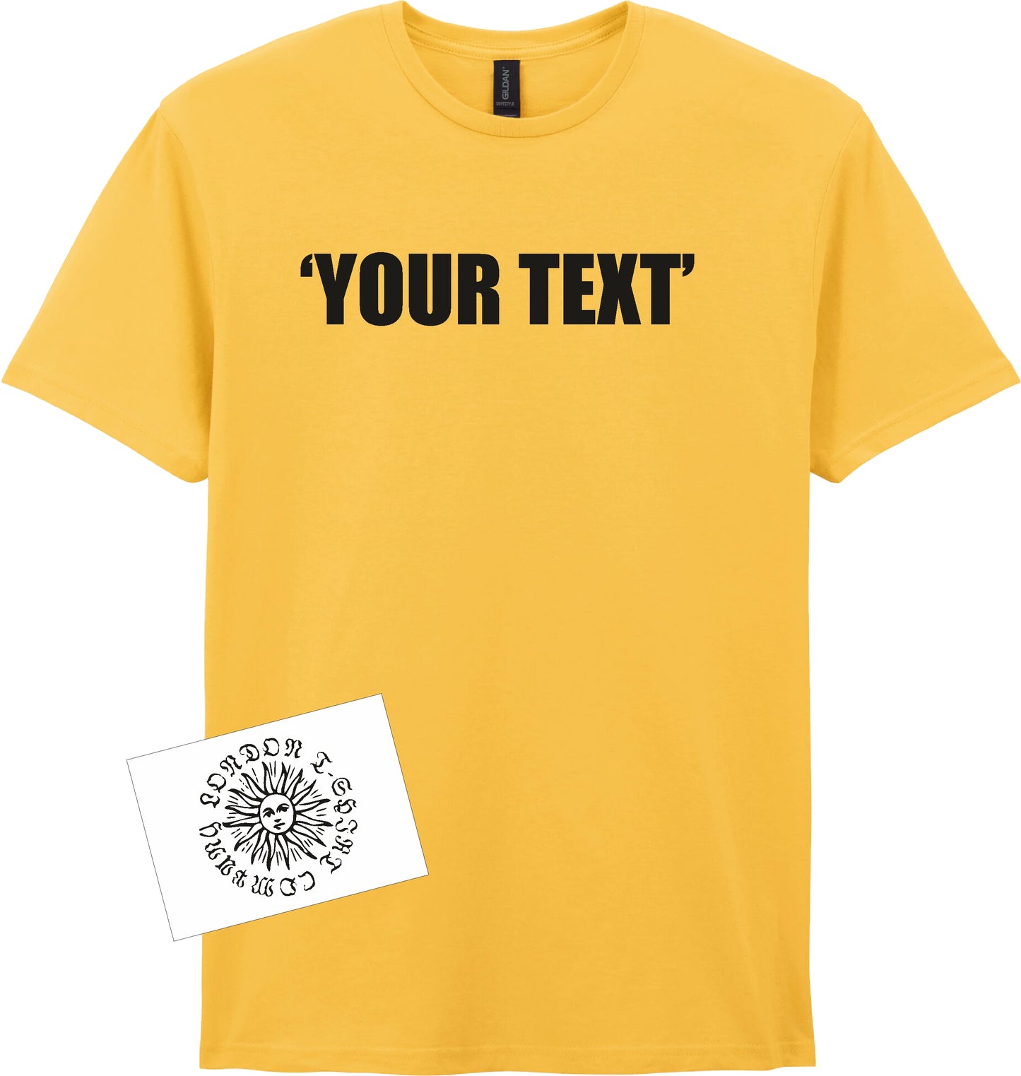 Custom Printed Impact Font T-Shirt - Personalised, Punk, Slogan, Various Colours