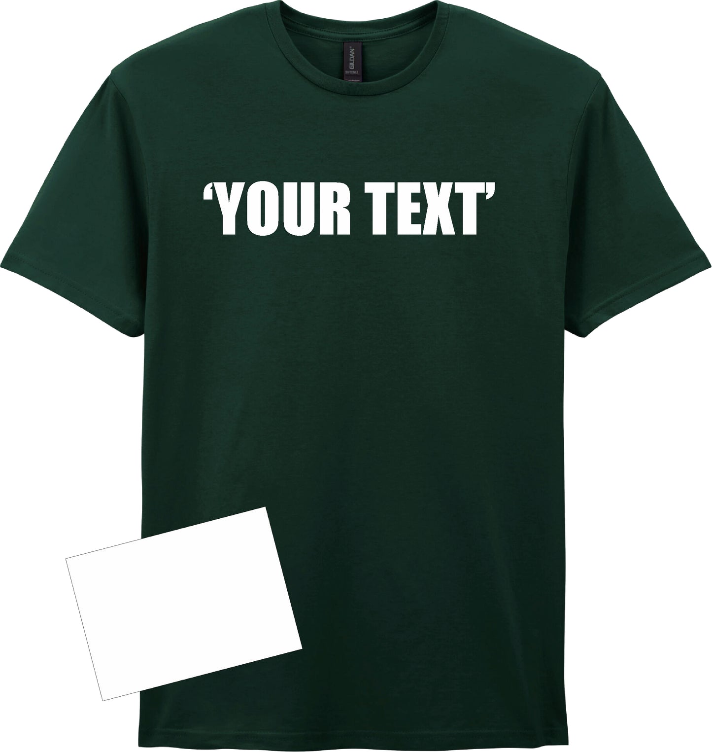 Custom Printed Impact Font T-Shirt - Personalised, Punk, Slogan, Various Colours