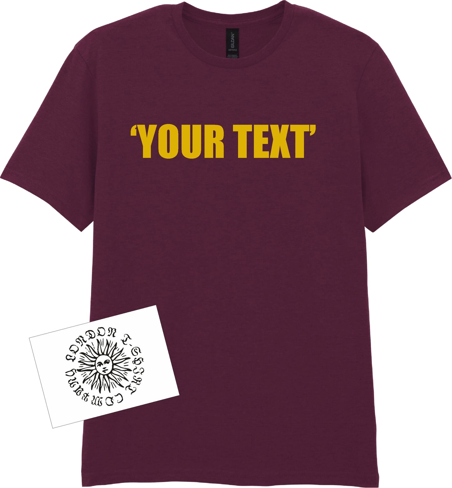 Custom Printed Impact Font T-Shirt - Personalised, Punk, Slogan, Various Colours