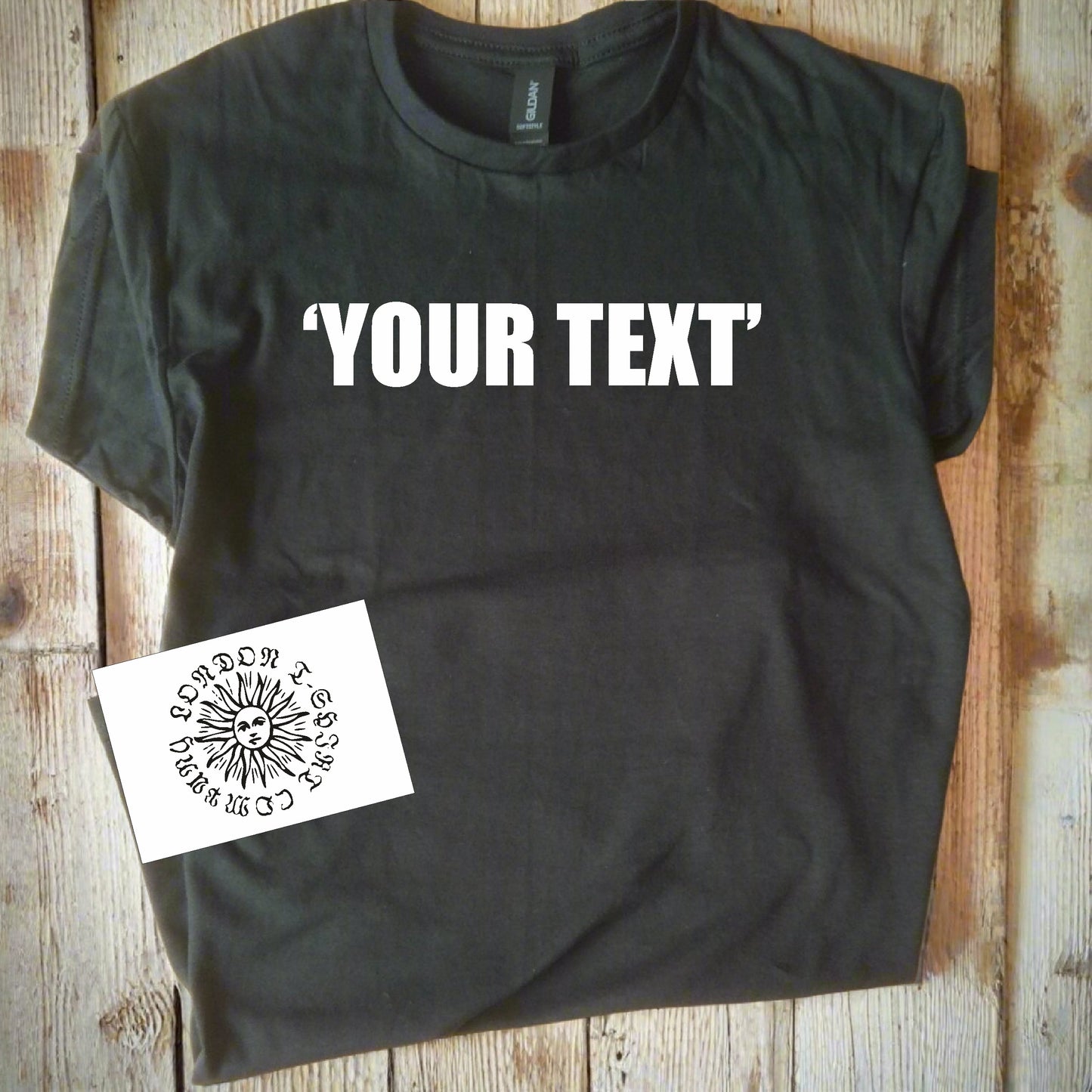 Custom Printed Impact Font T-Shirt - Personalised, Punk, Slogan, Various Colours