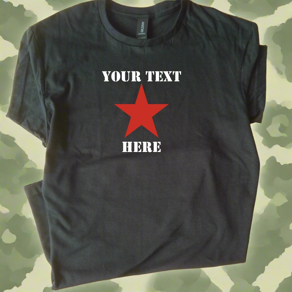 Custom Print Star T-Shirt - Punk Rocker, Protest, Various Colours