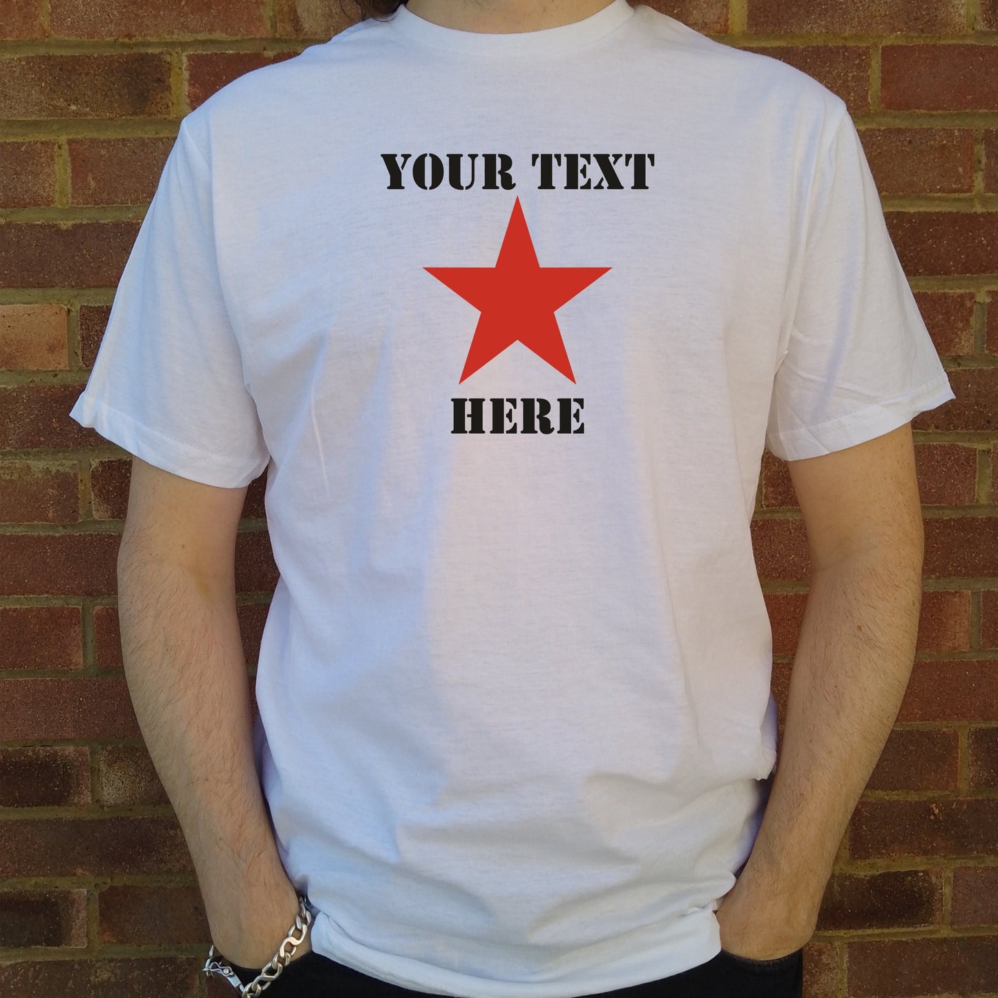 Custom Print Star T-Shirt - Punk Rocker, Protest, Various Colours