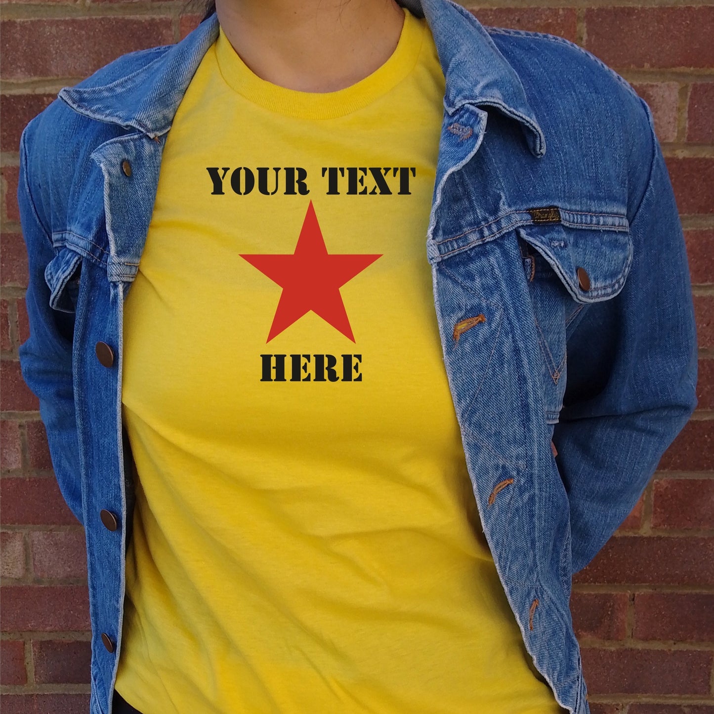 Custom Print Star T-Shirt - Punk Rocker, Protest, Various Colours