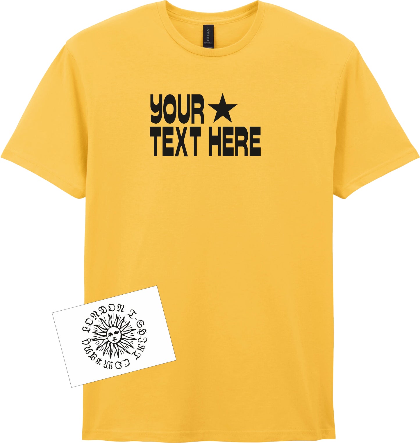 Custom Print Star T-Shirt - Retro Personalised Top, Various Colours