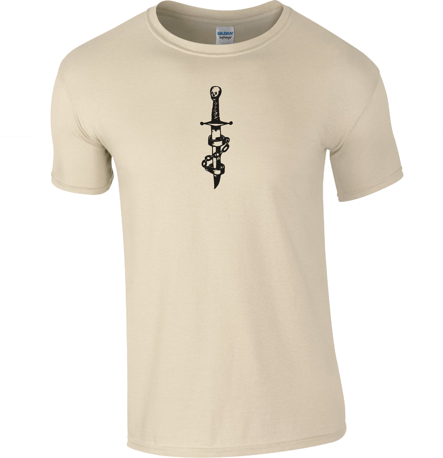 Skull Dagger T-Shirt - Gothic Symbol, Various Colours