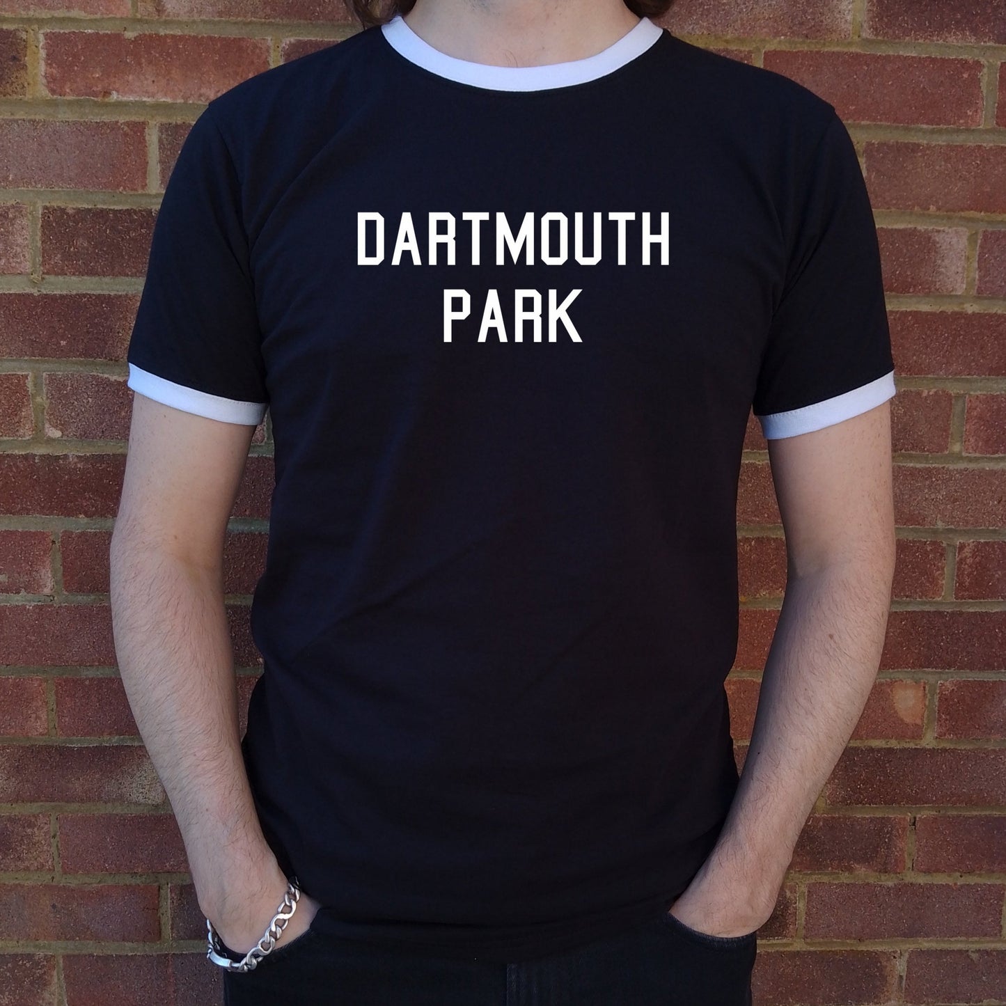 Dartmouth Park Ringer T-Shirt - London Souvenir, Custom Print Available, College Style, Various Colours