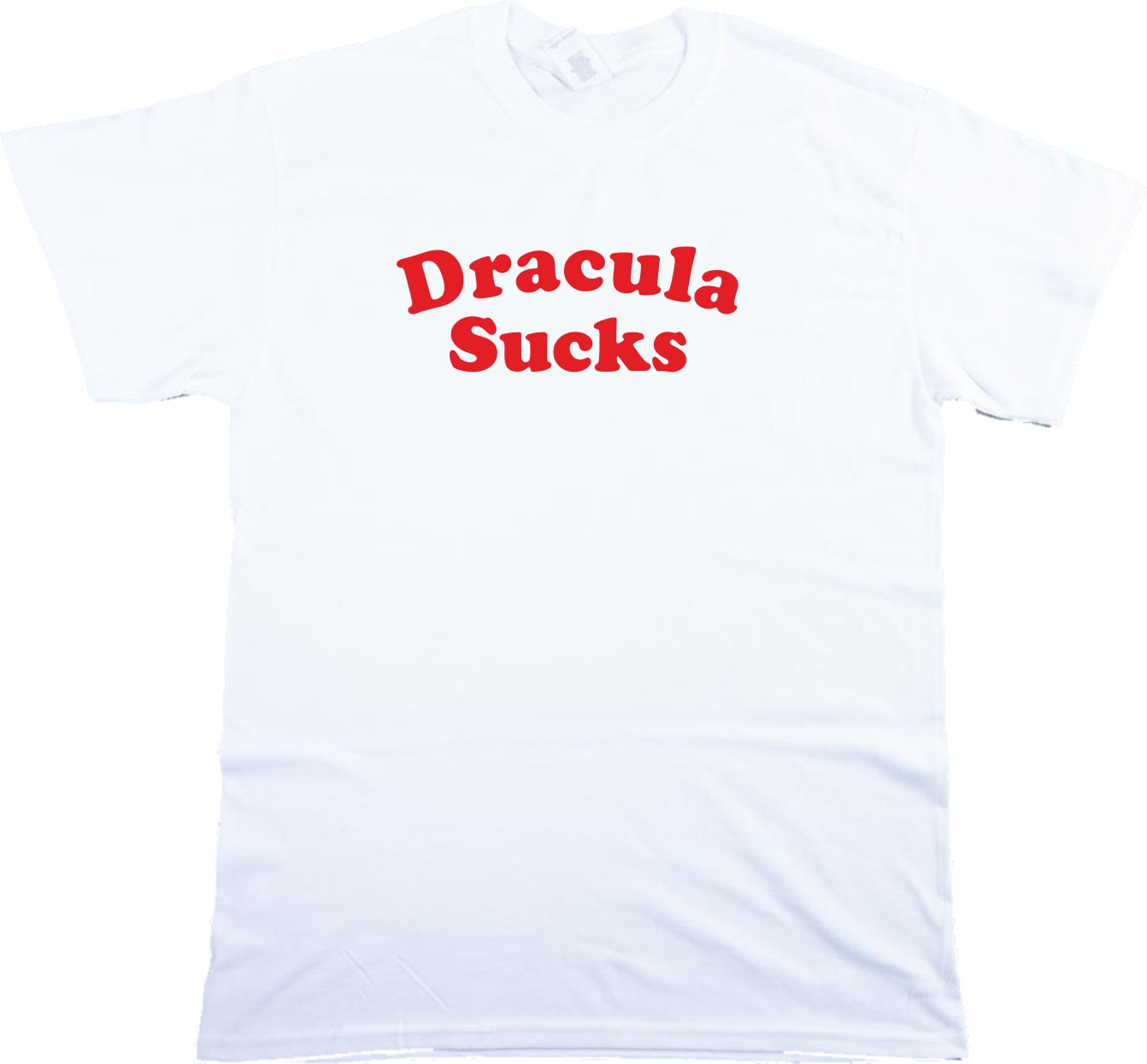 Dracula Sucks T-Shirt - Retro Vampire Horror, 60s/70s badge, Various Colours